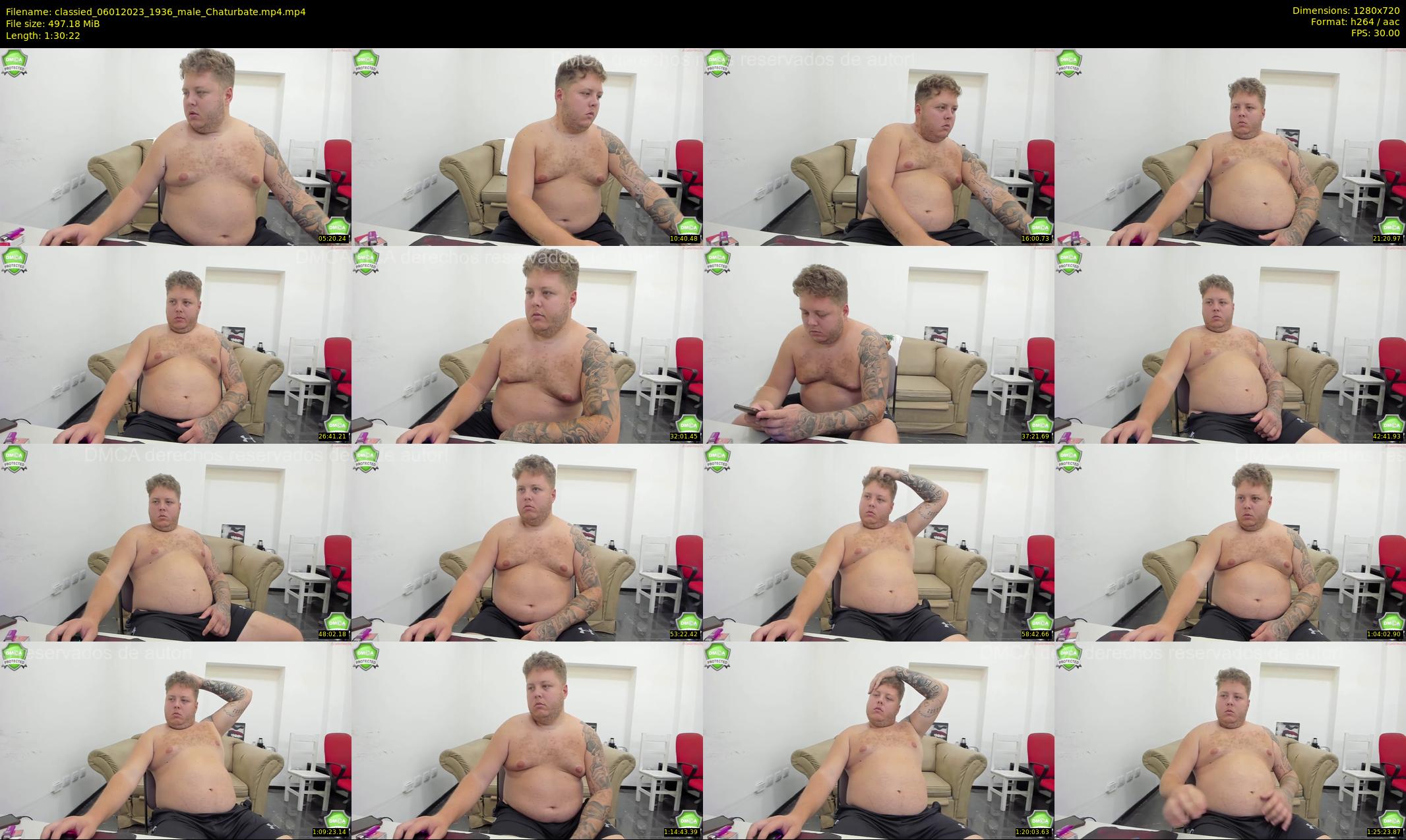classied — 91 minute Chaturbate male cam show recording, 720p, Jan 6, 2023