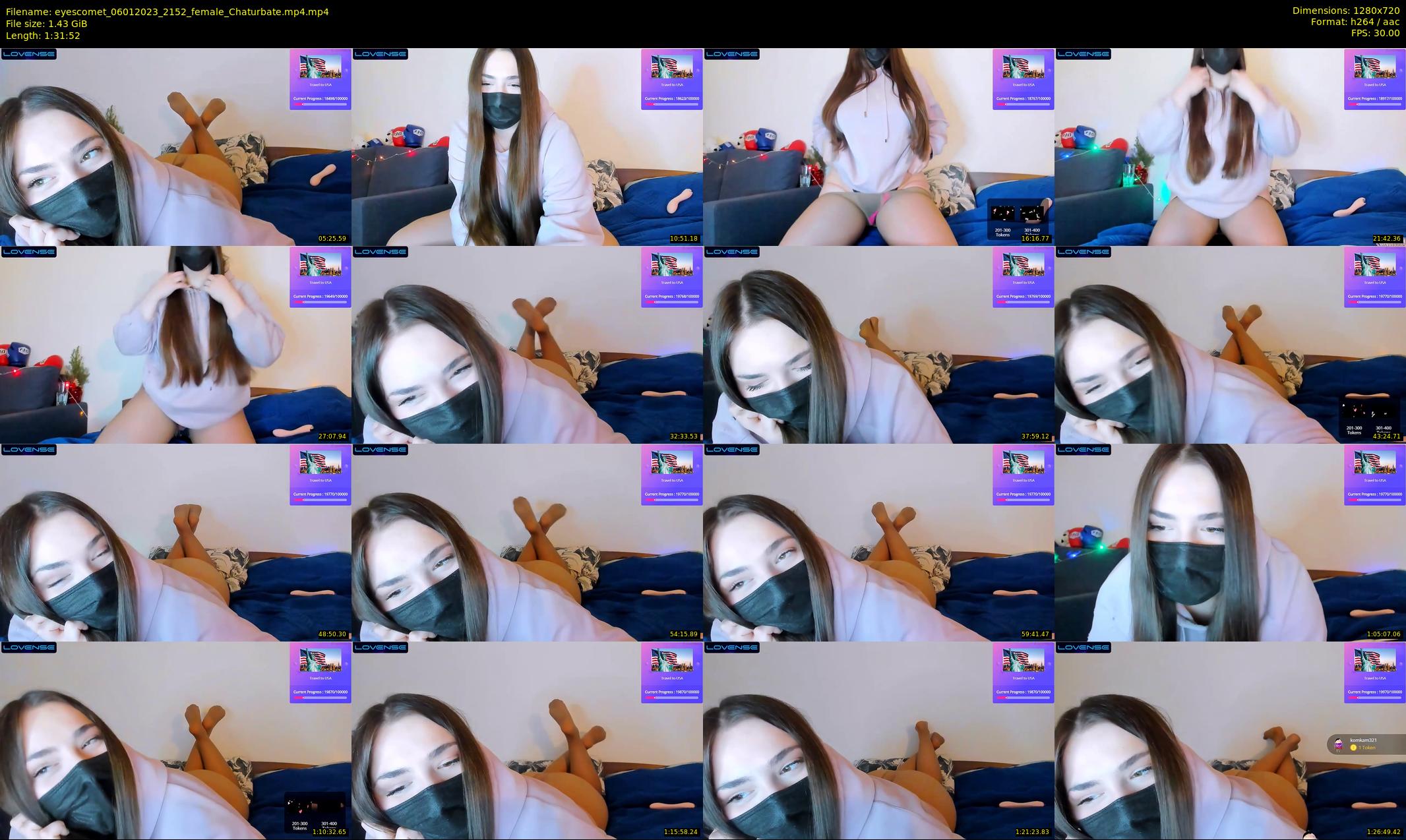 eyescomet — 92 minute Chaturbate female cam show recording, 720p, Jan 6, 2023