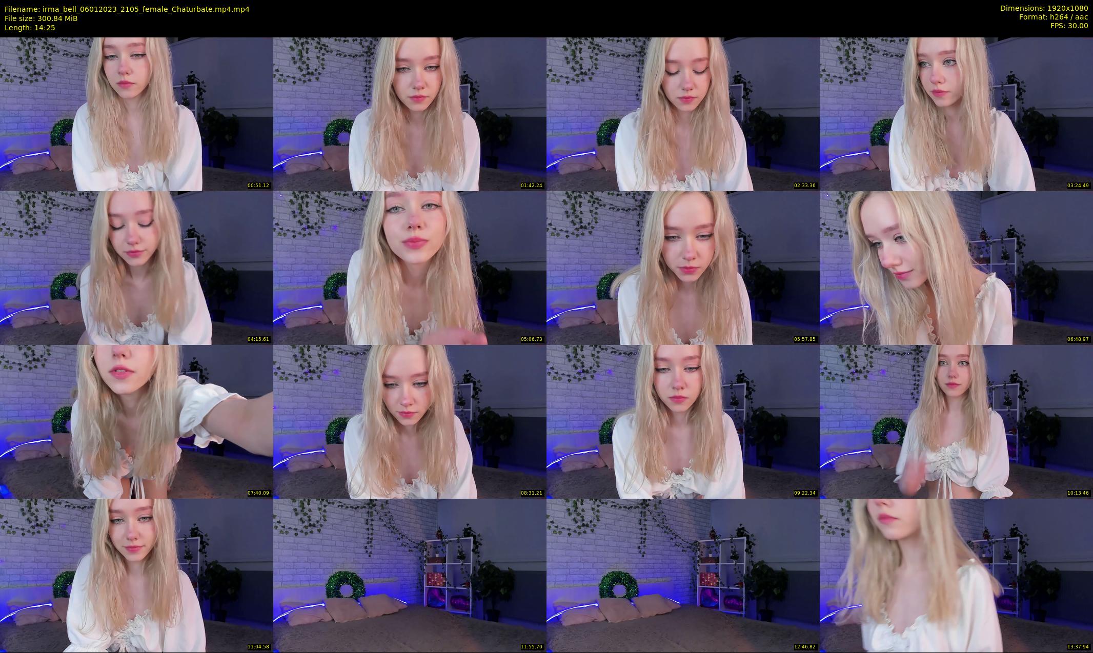 irma_bell — 15 minute Chaturbate female cam show recording, 1080p, Jan 6, 2023