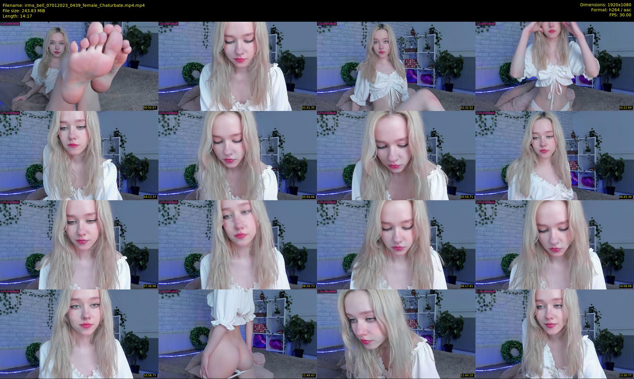 irma_bell — 15 minute Chaturbate female cam show recording, 1080p, Jan 7, 2023
