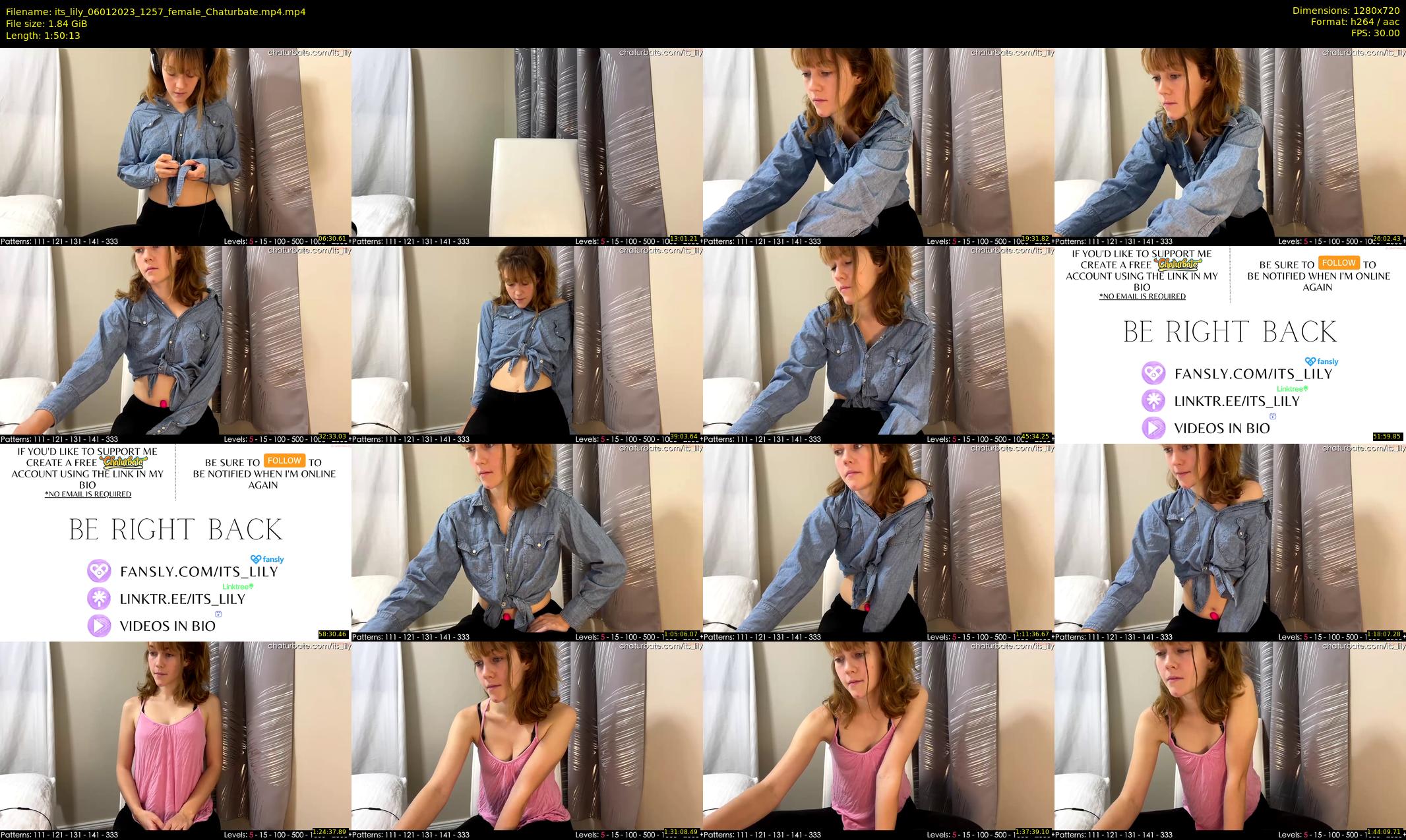 its_lily — 111 minute Chaturbate female cam show recording, 720p, Jan 6, 2023