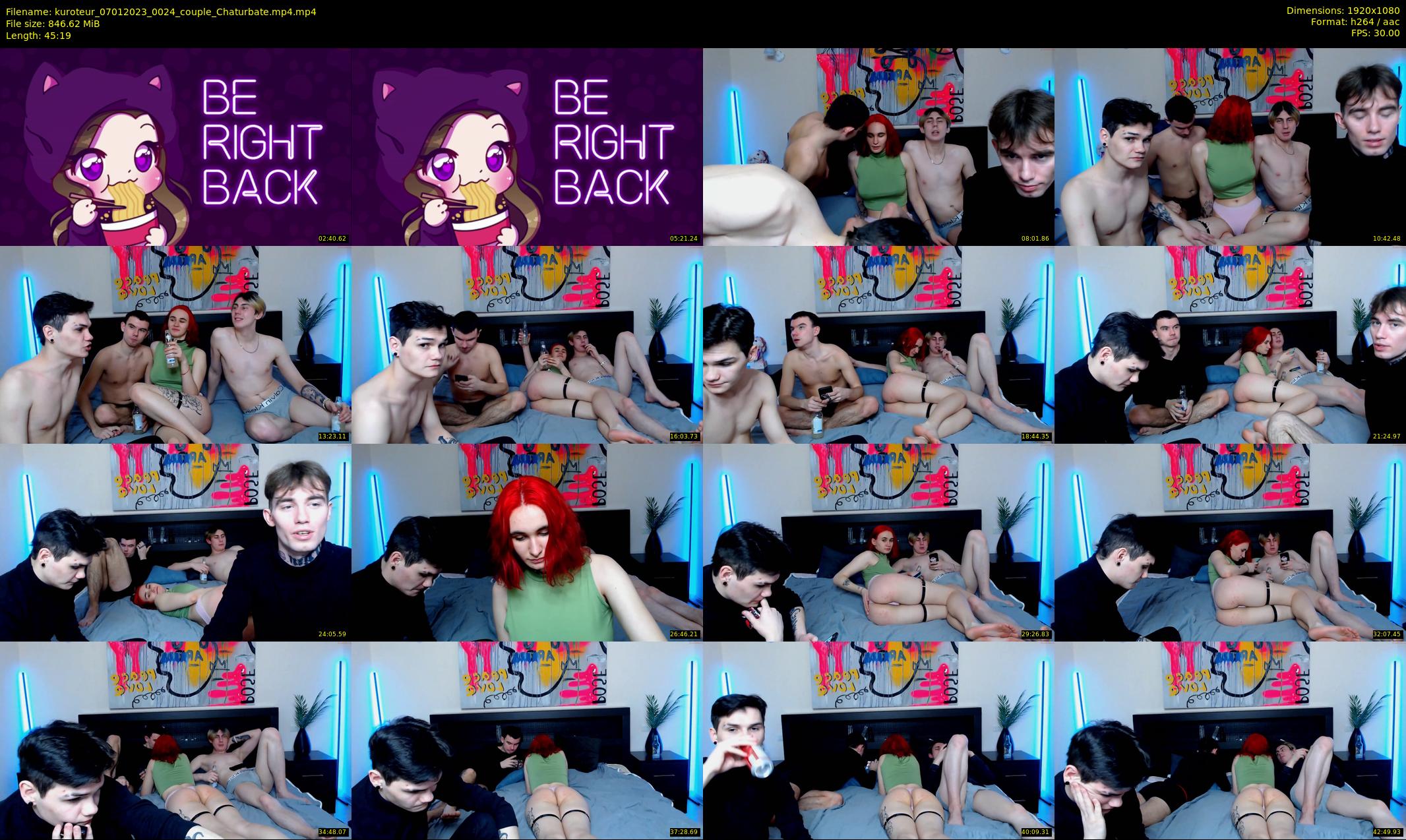 kuroteur — 46 minute Chaturbate couple cam show recording, 1080p, Jan 7, 2023