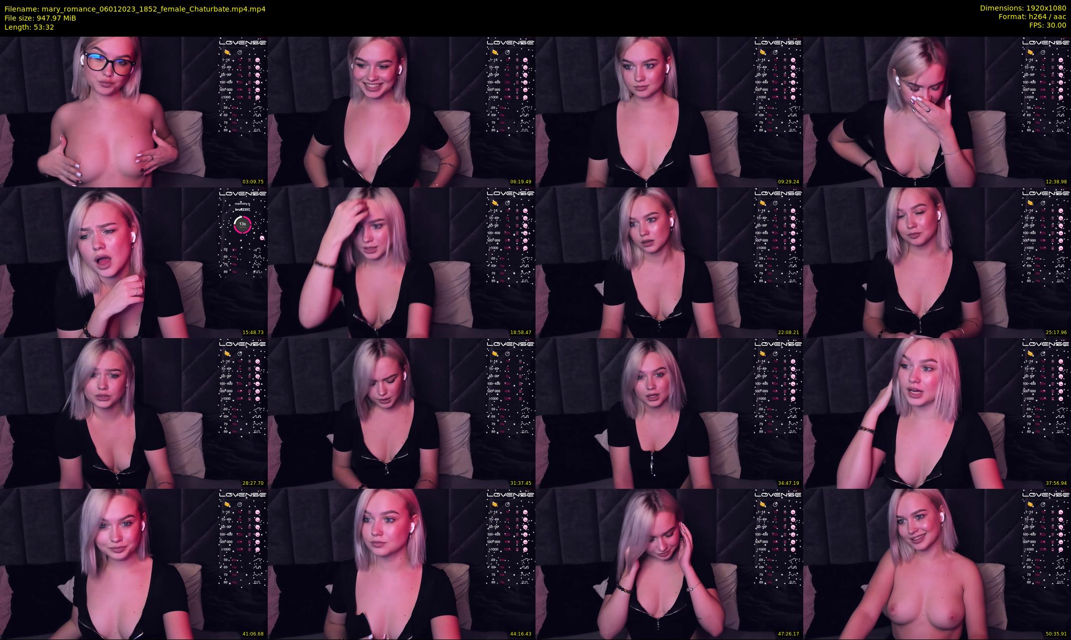 mary_romance — 54 minute Chaturbate female cam show recording, 1080p, Jan 6, 2023