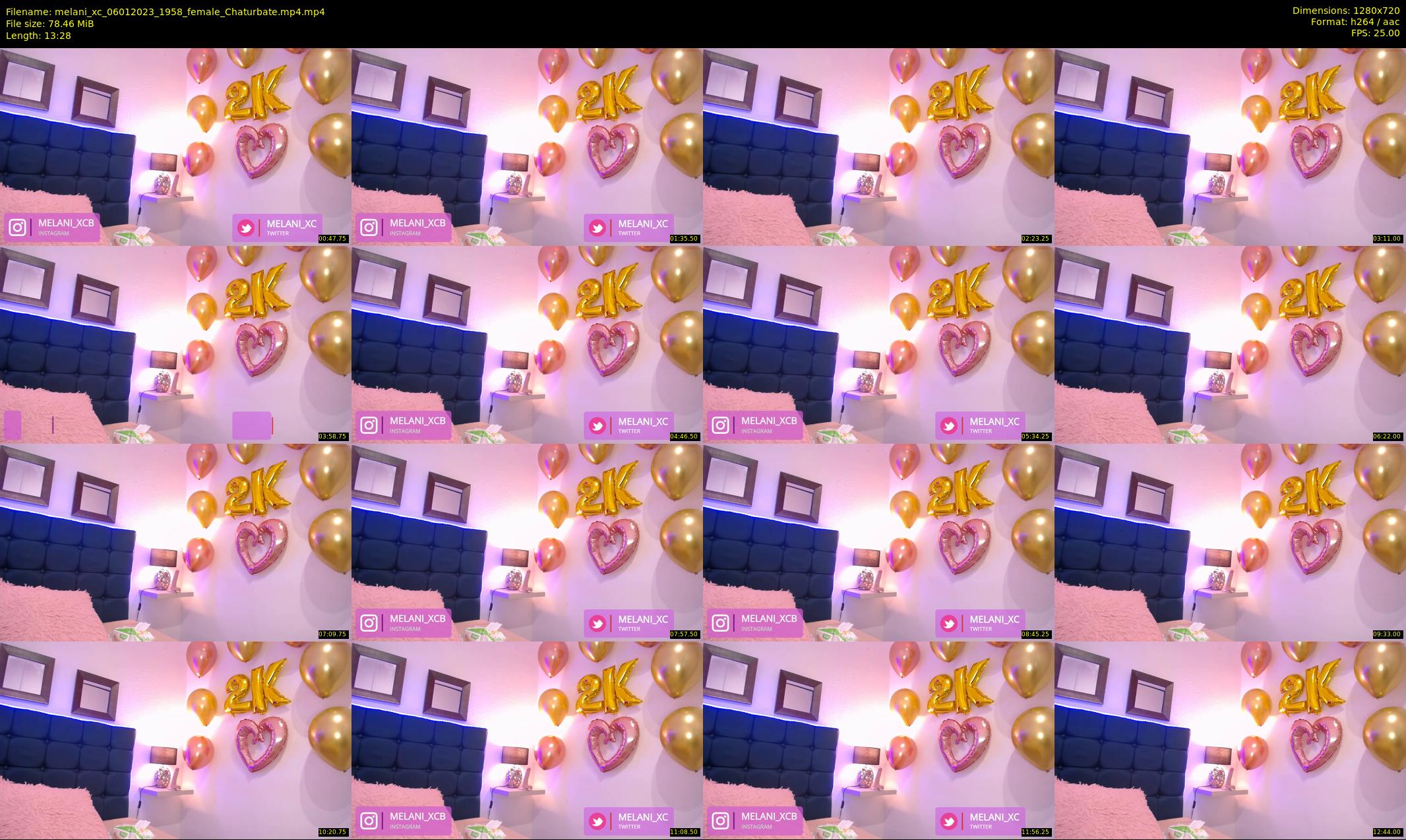 melani_xc — 14 minute Chaturbate female cam show recording, 720p, Jan 6, 2023