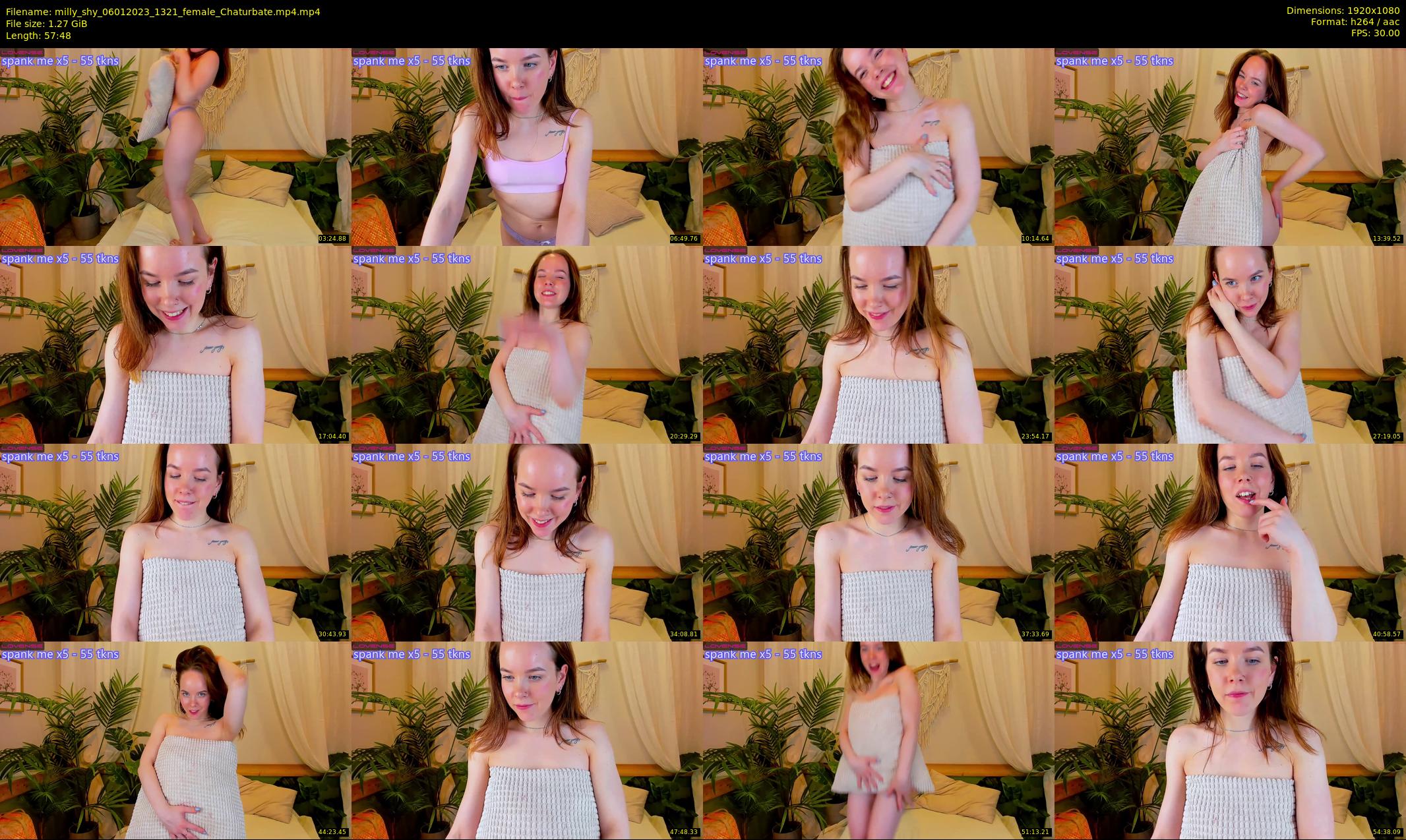 milly_shy — 58 minute Chaturbate female cam show recording, 1080p, Jan 6, 2023