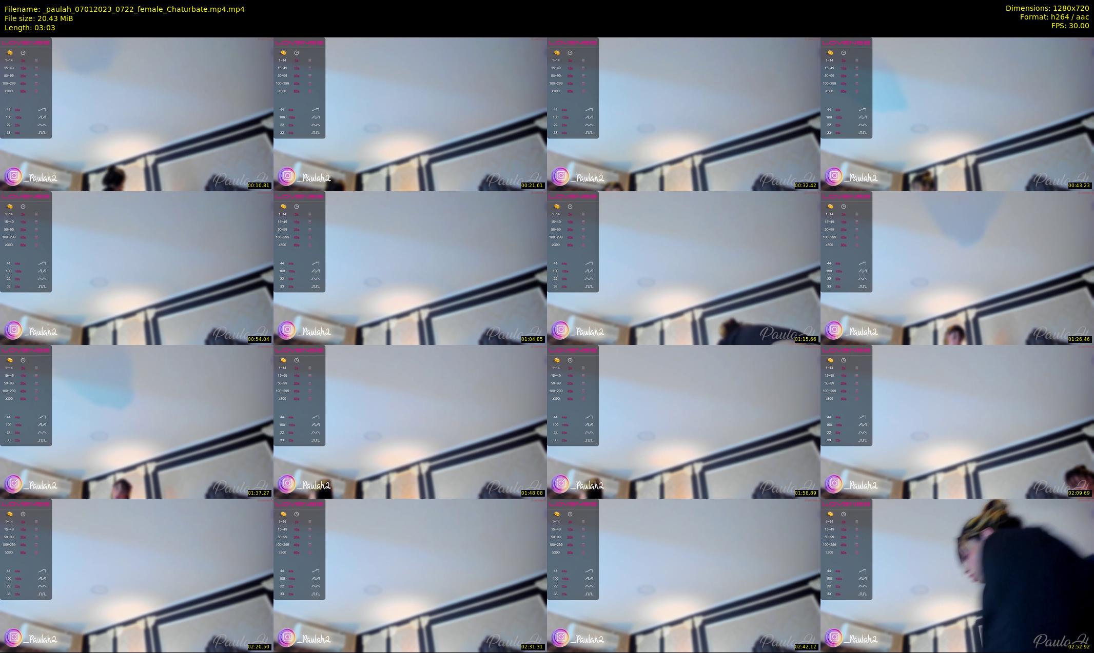 _paulah — 4 minute Chaturbate female cam show recording, 720p, Jan 7, 2023