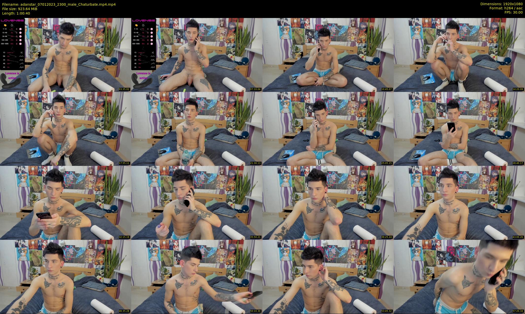 adanstar — 61 minute Chaturbate male cam show recording, 1080p, Jan 7, 2023