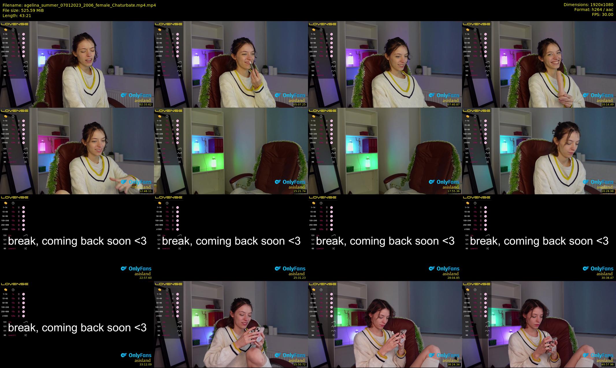 agelina_summer — 44 minute Chaturbate female cam show recording, 1080p, Jan 7, 2023