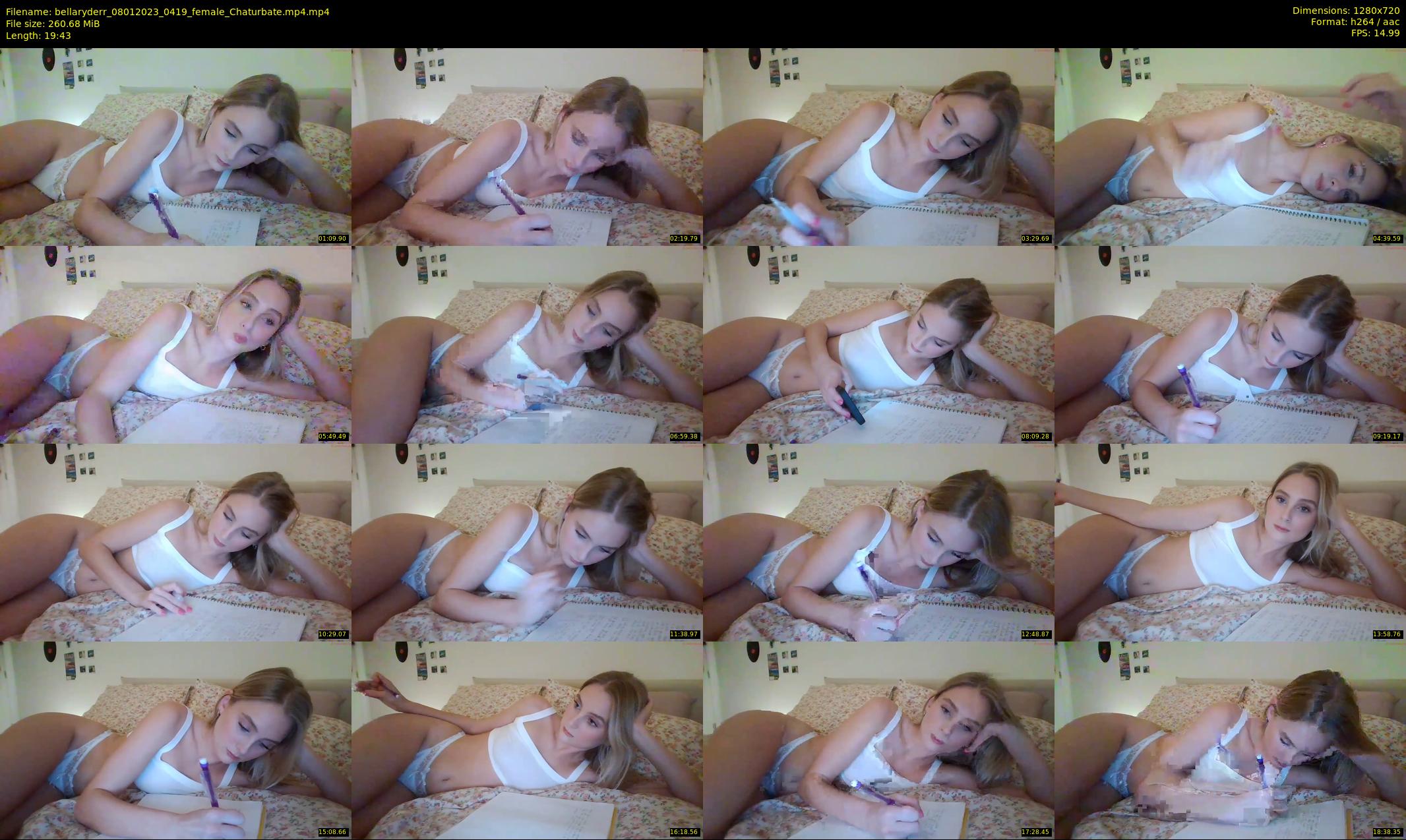 bellaryderr — 20 minute Chaturbate female cam show recording, 720p, Jan 8, 2023
