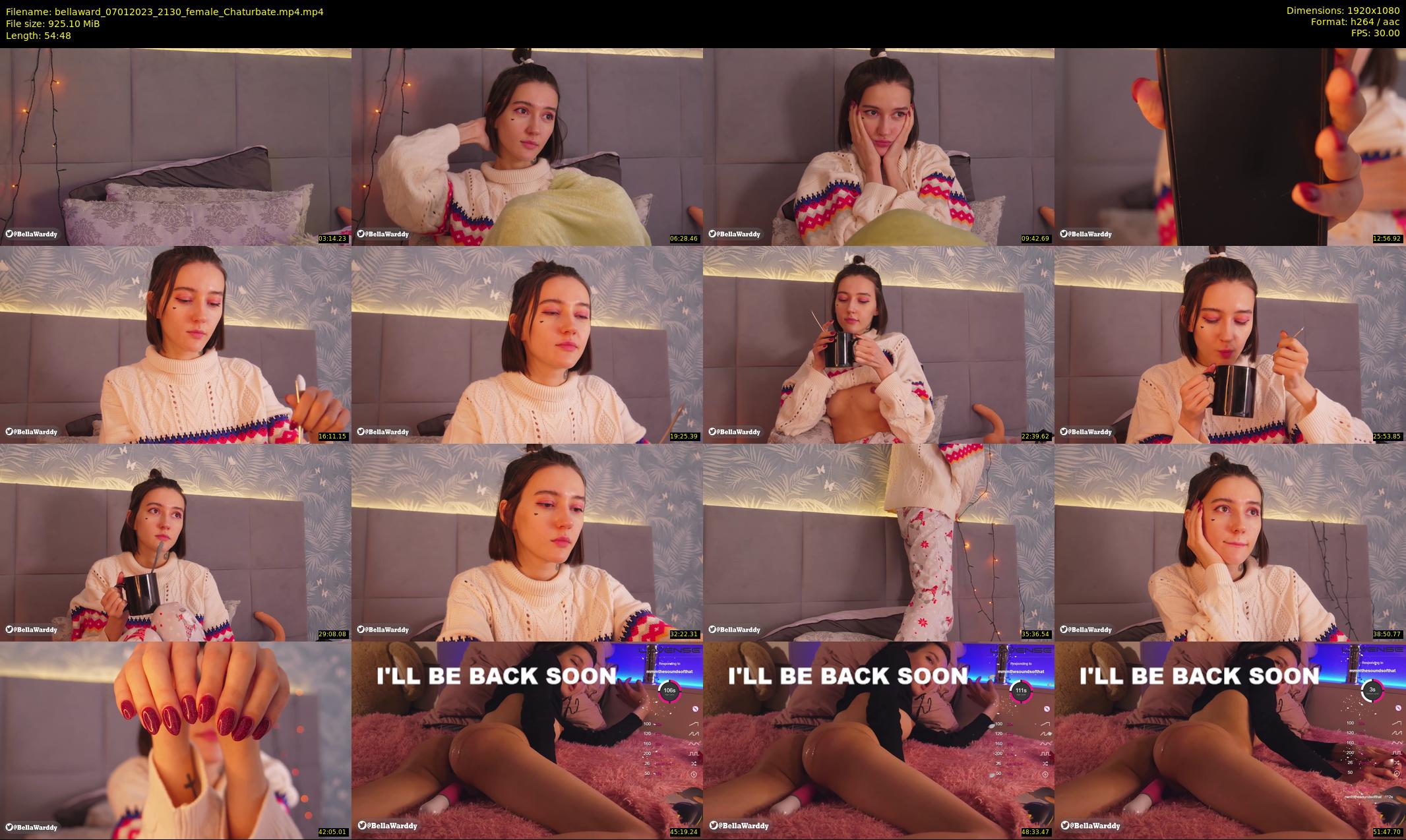 bellaward — 55 minute Chaturbate female cam show recording, 1080p, Jan 7, 2023