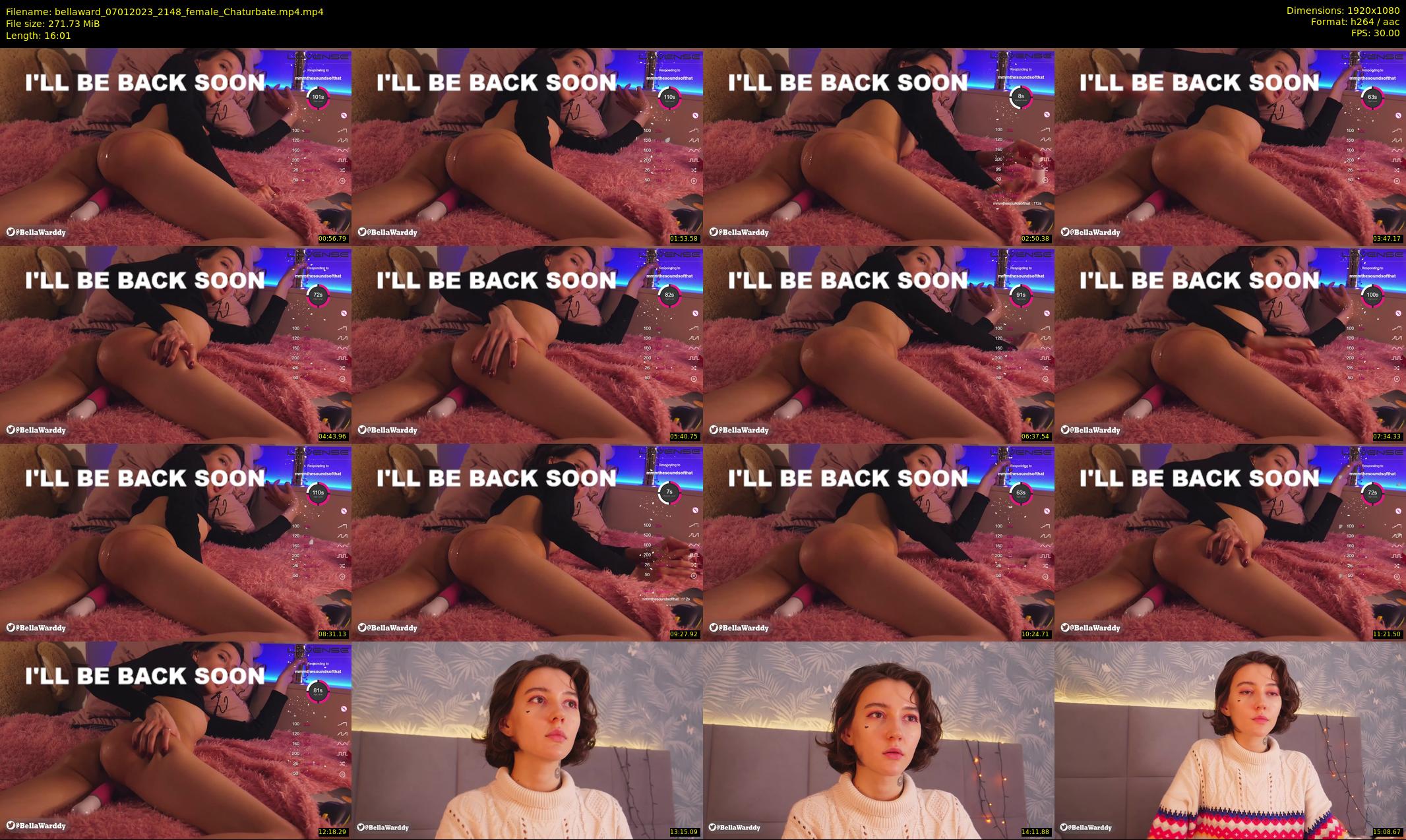 bellaward — 17 minute Chaturbate female cam show recording, 1080p, Jan 7, 2023
