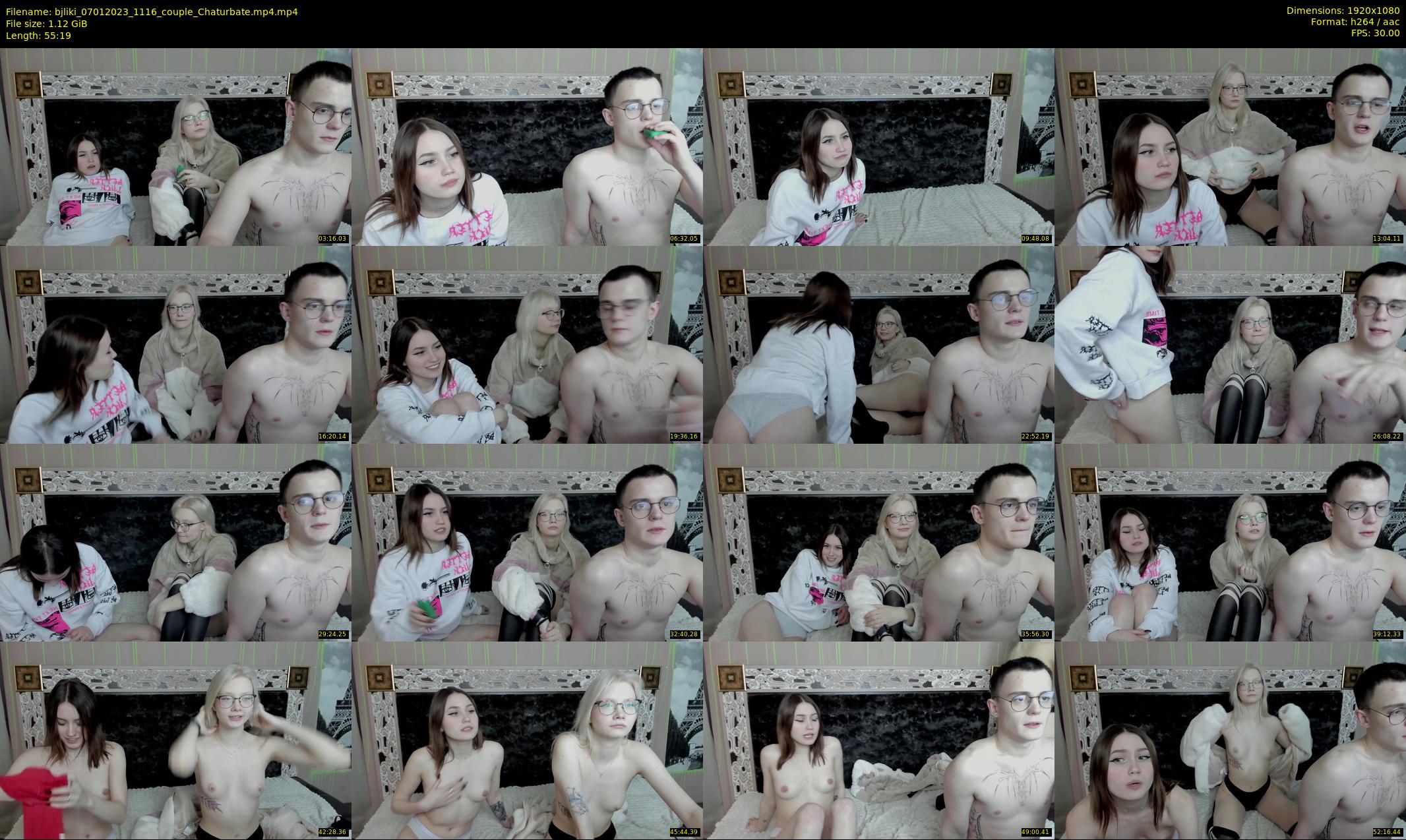 bjliki — 56 minute Chaturbate couple cam show recording, 1080p, Jan 7, 2023