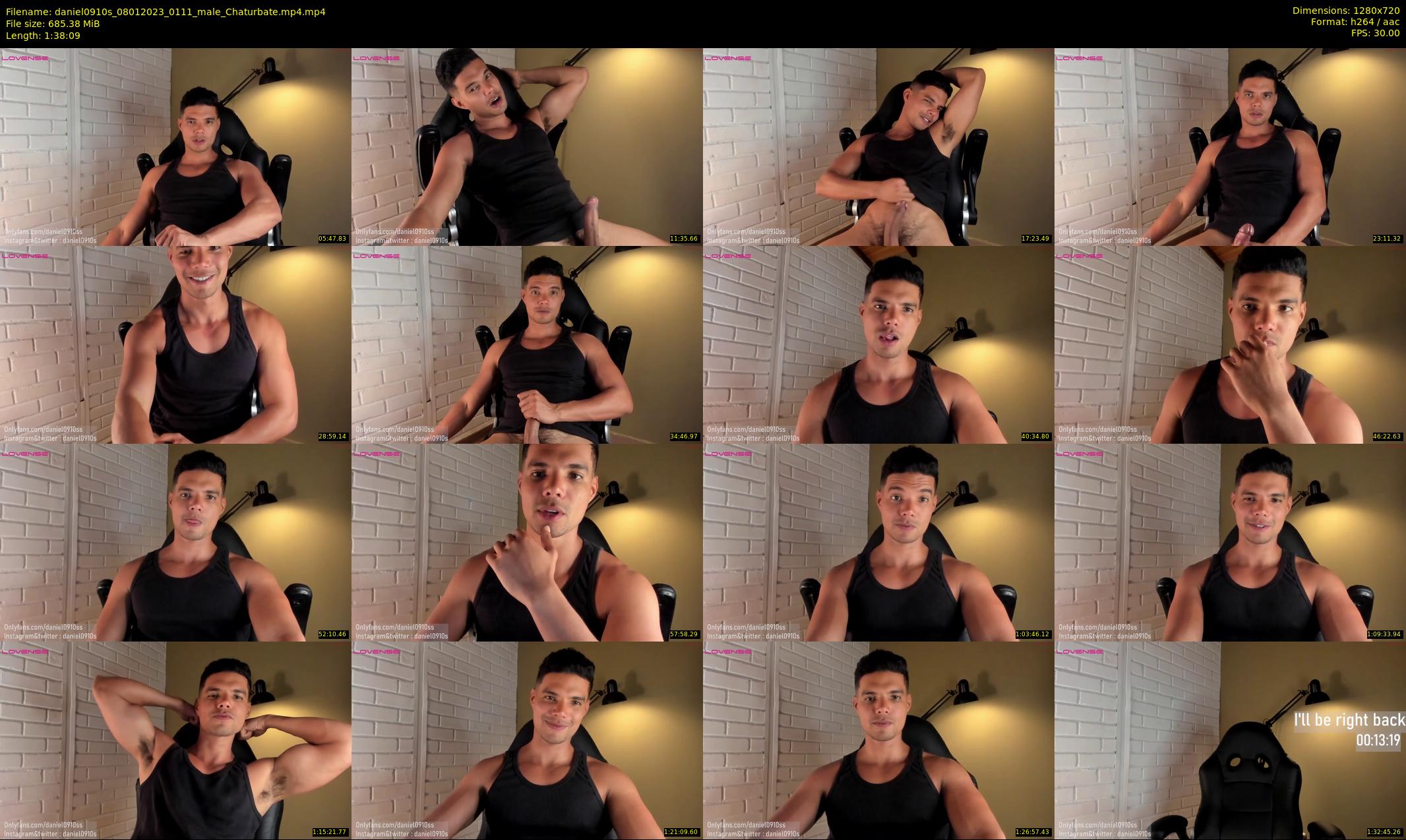 daniel0910s — 99 minute Chaturbate male cam show recording, 720p, Jan 8, 2023