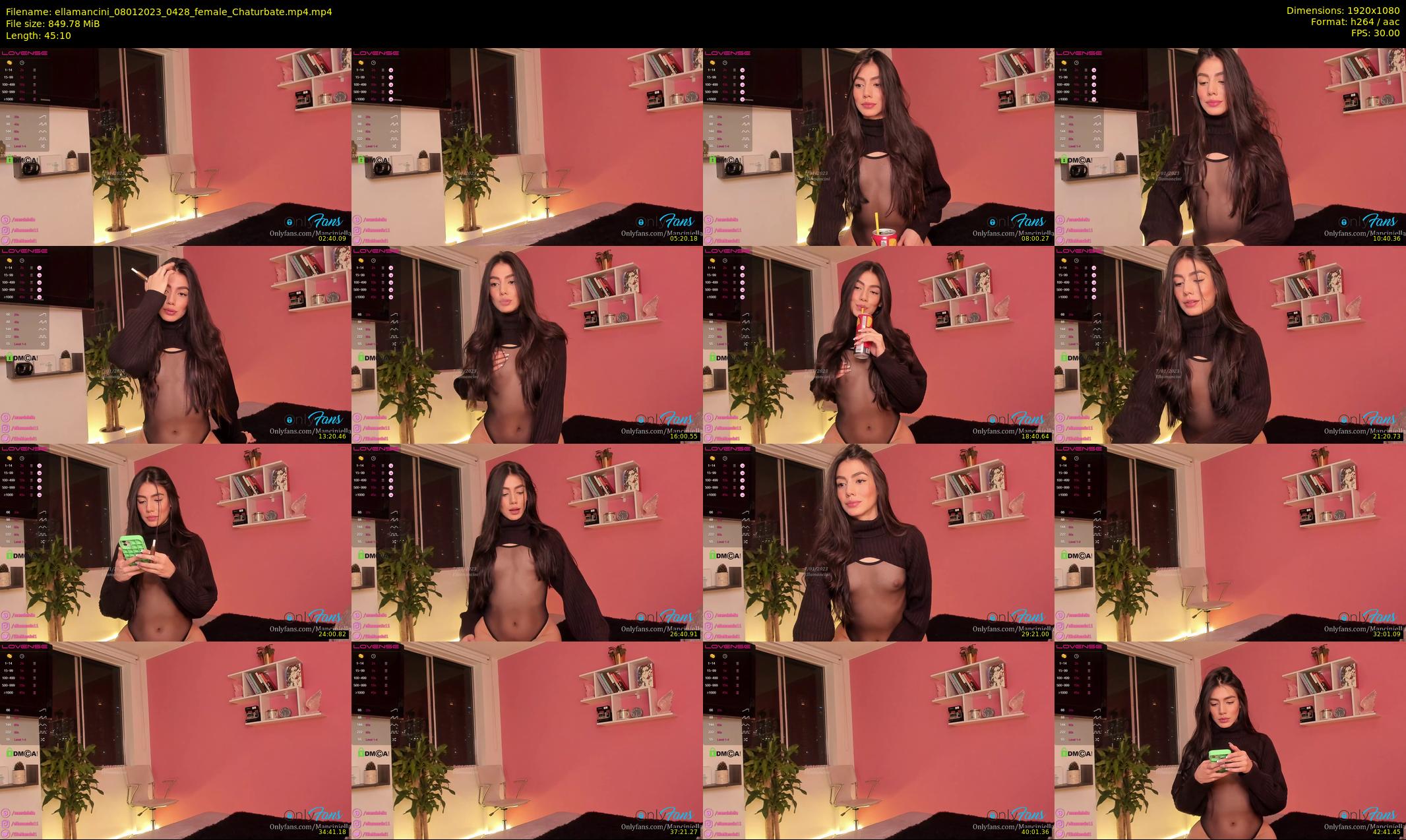 ellamancini — 46 minute Chaturbate female cam show recording, 1080p, Jan 8, 2023