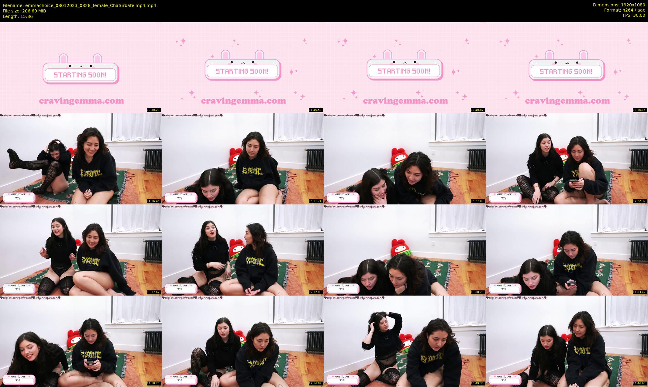 emmachoice — 16 minute Chaturbate female cam show recording, 1080p, Jan 8, 2023