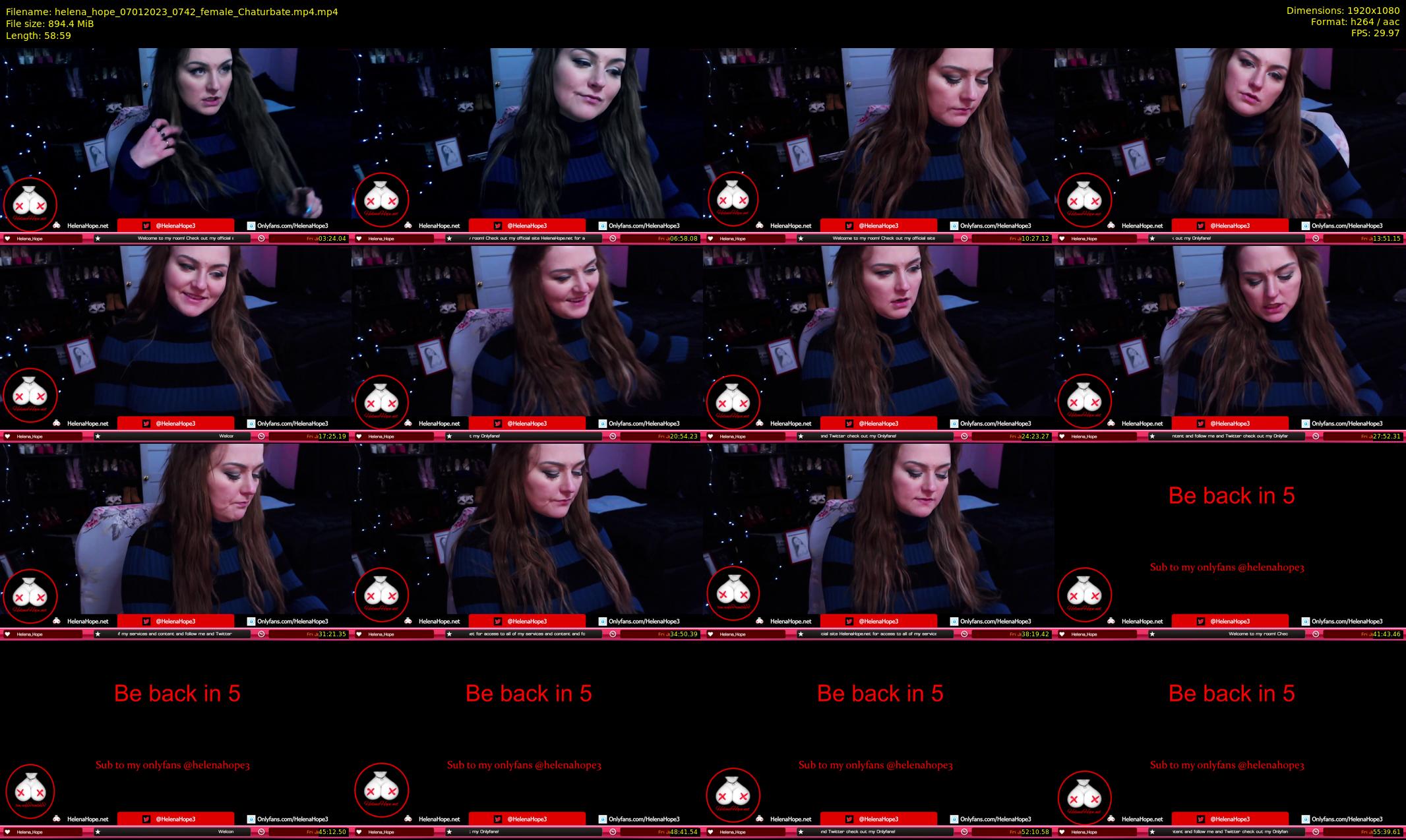 helena_hope — 59 minute Chaturbate female cam show recording, 1080p, Jan 7, 2023