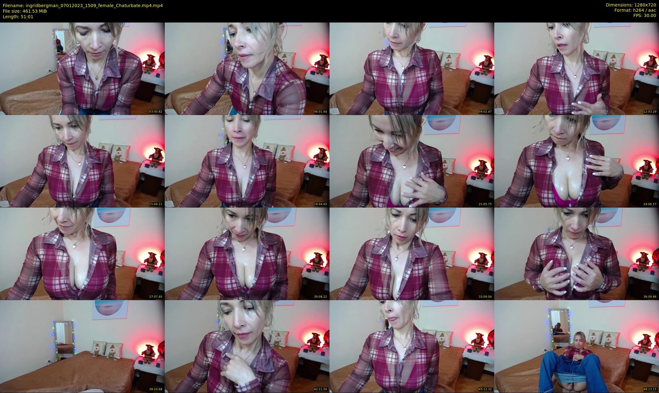 ingridbergman — 52 minute Chaturbate female cam show recording, 720p, Jan 7, 2023