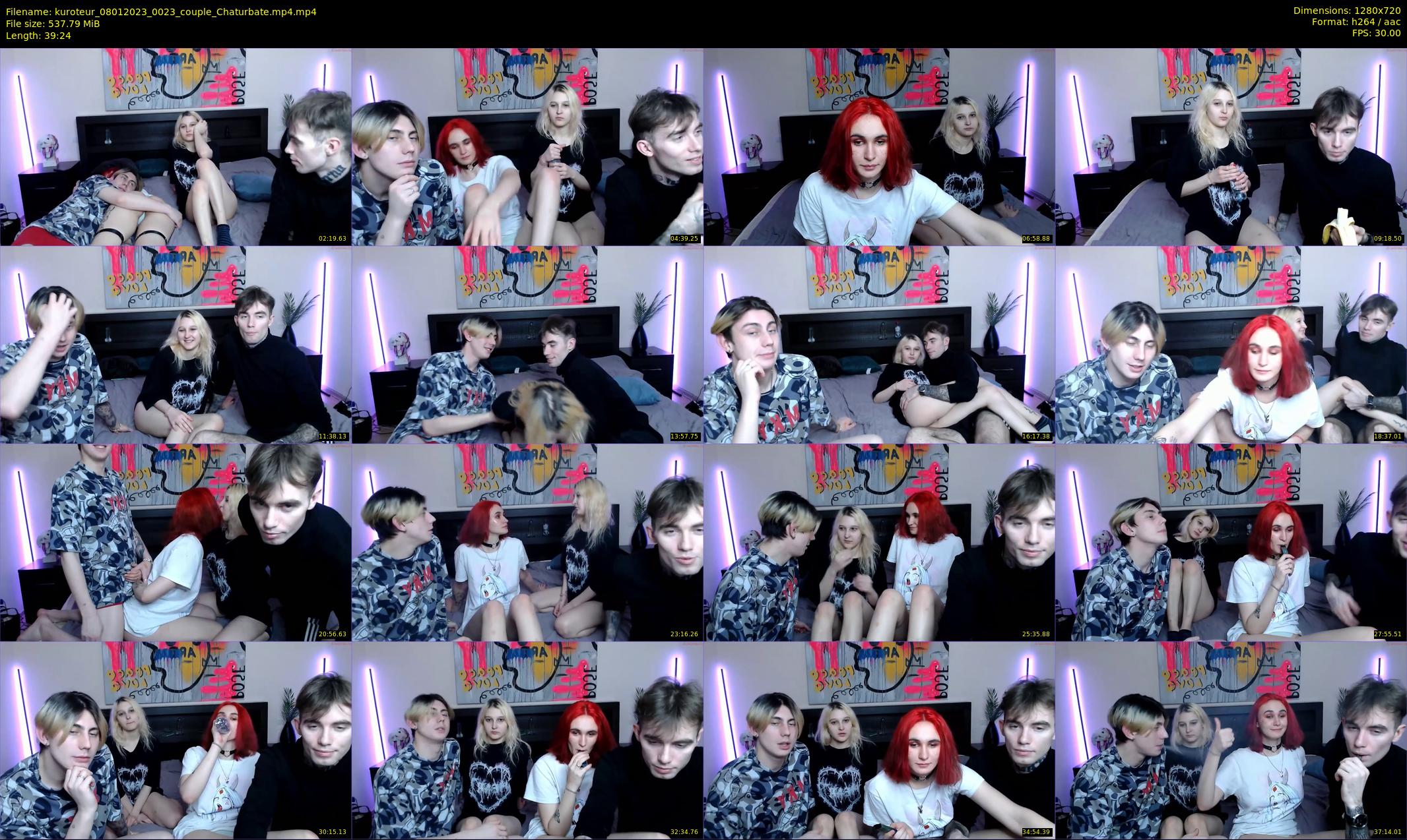kuroteur — 40 minute Chaturbate couple cam show recording, 720p, Jan 8, 2023