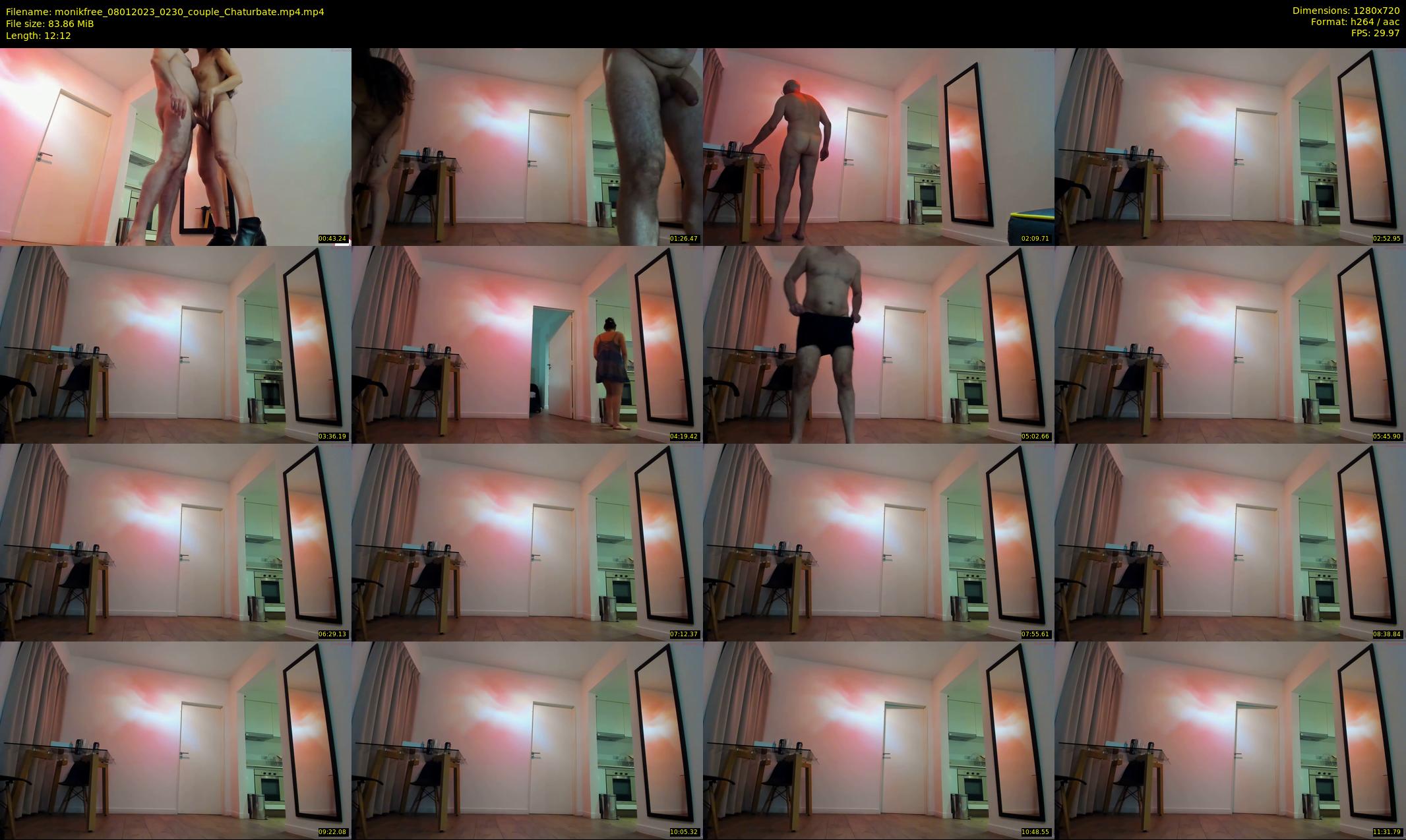 monikfree — 13 minute Chaturbate couple cam show recording, 720p, Jan 8, 2023