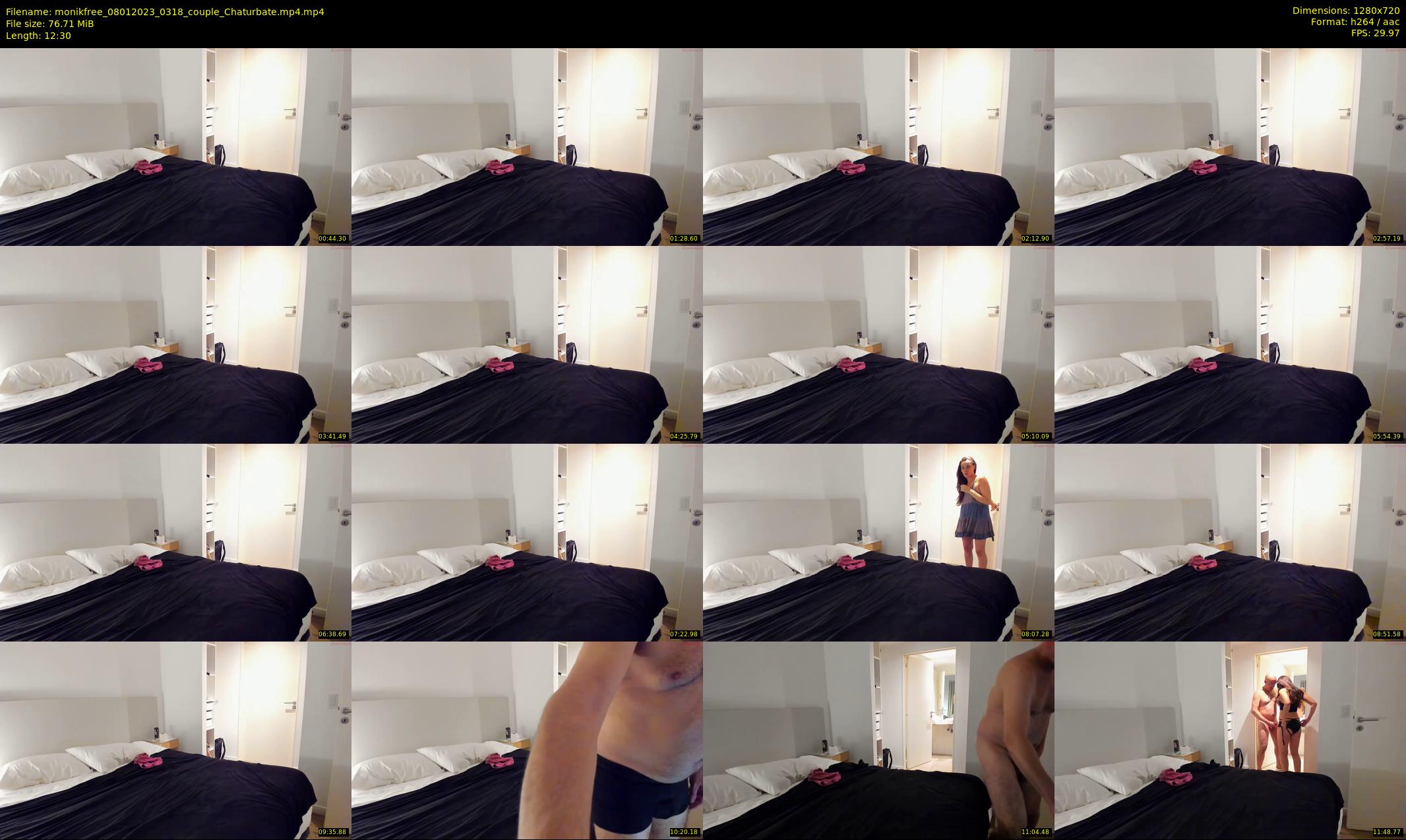 monikfree — 13 minute Chaturbate couple cam show recording, 720p, Jan 8, 2023