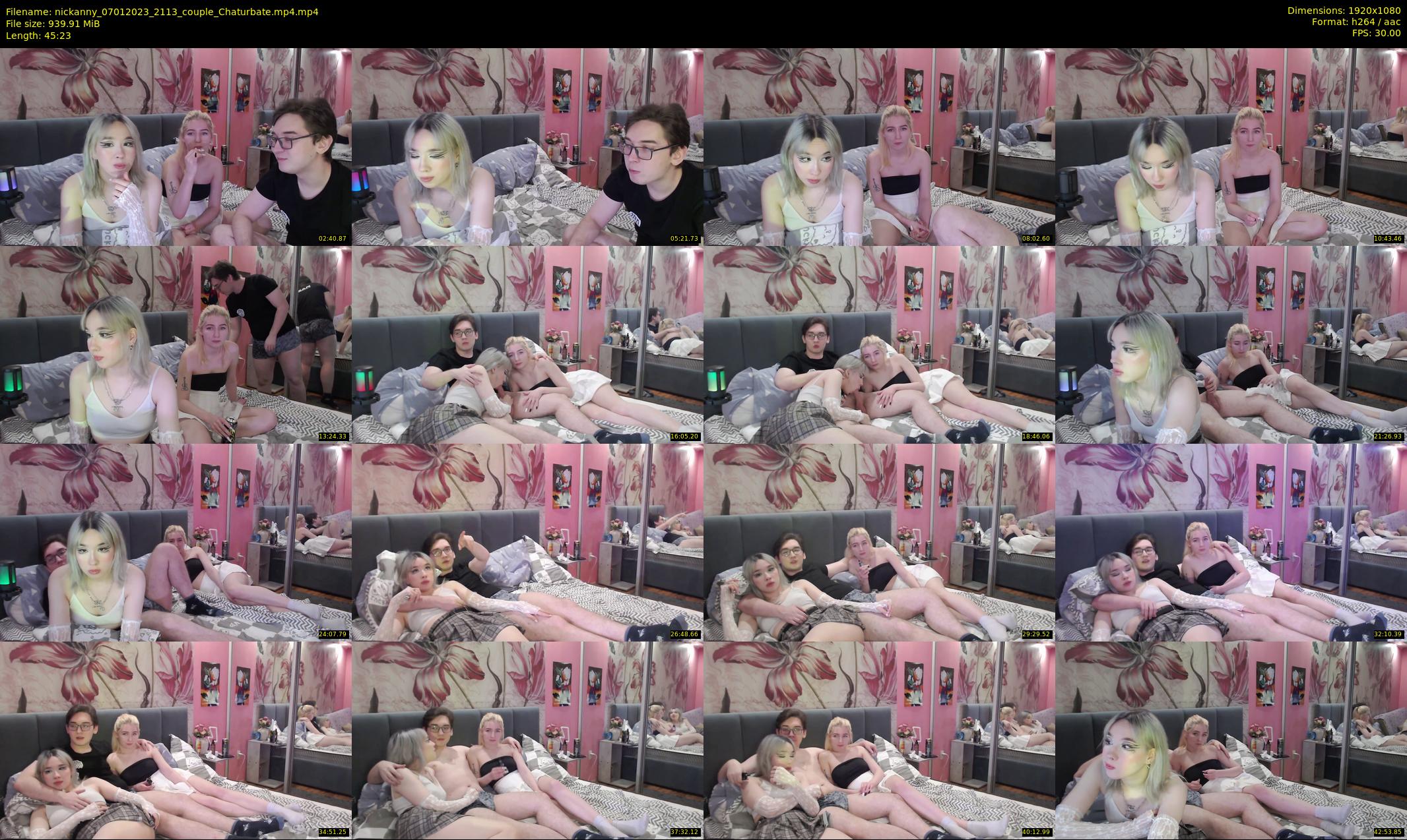 nickanny — 46 minute Chaturbate couple cam show recording, 1080p, Jan 7, 2023