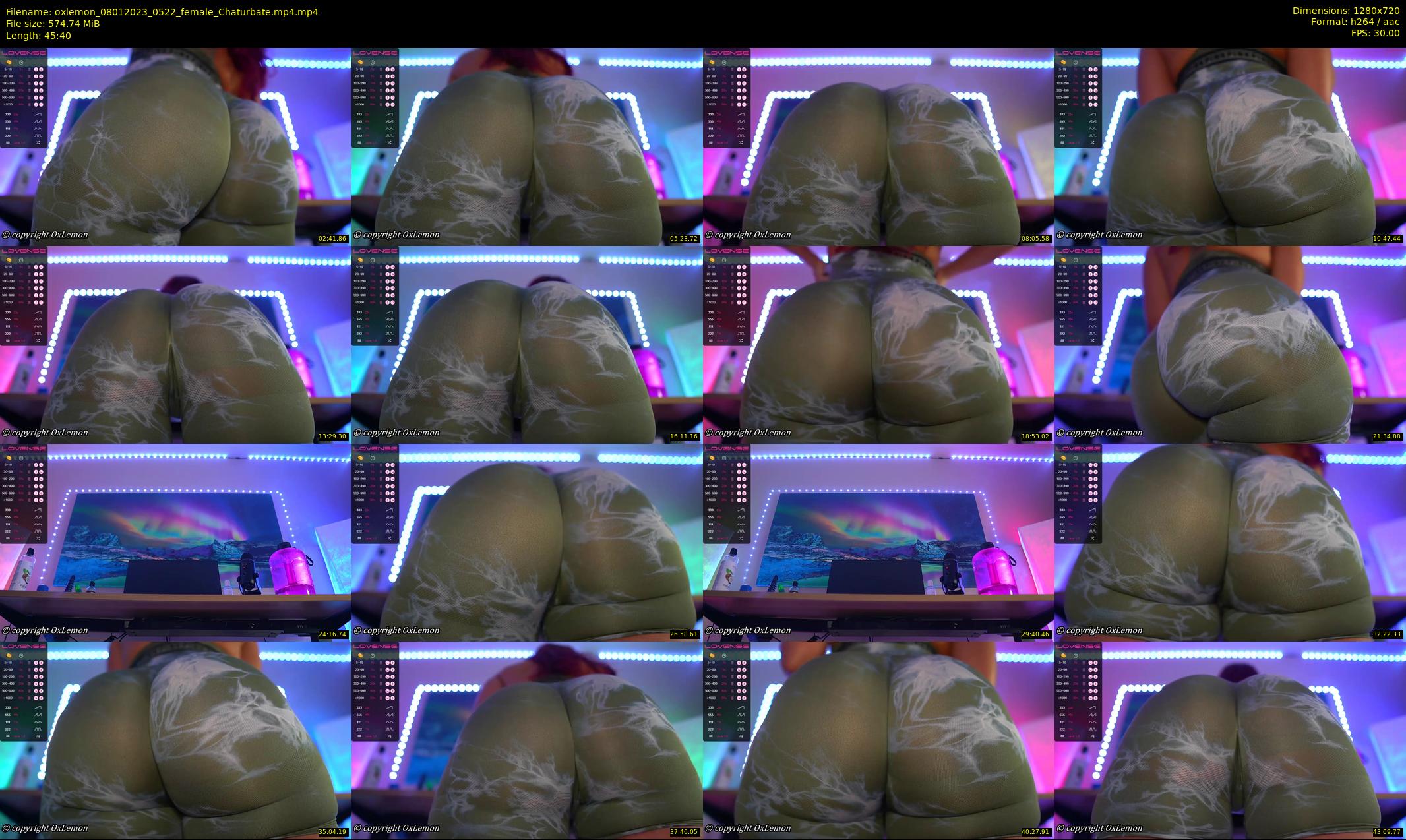 oxlemon — 46 minute Chaturbate female cam show recording, 720p, Jan 8, 2023
