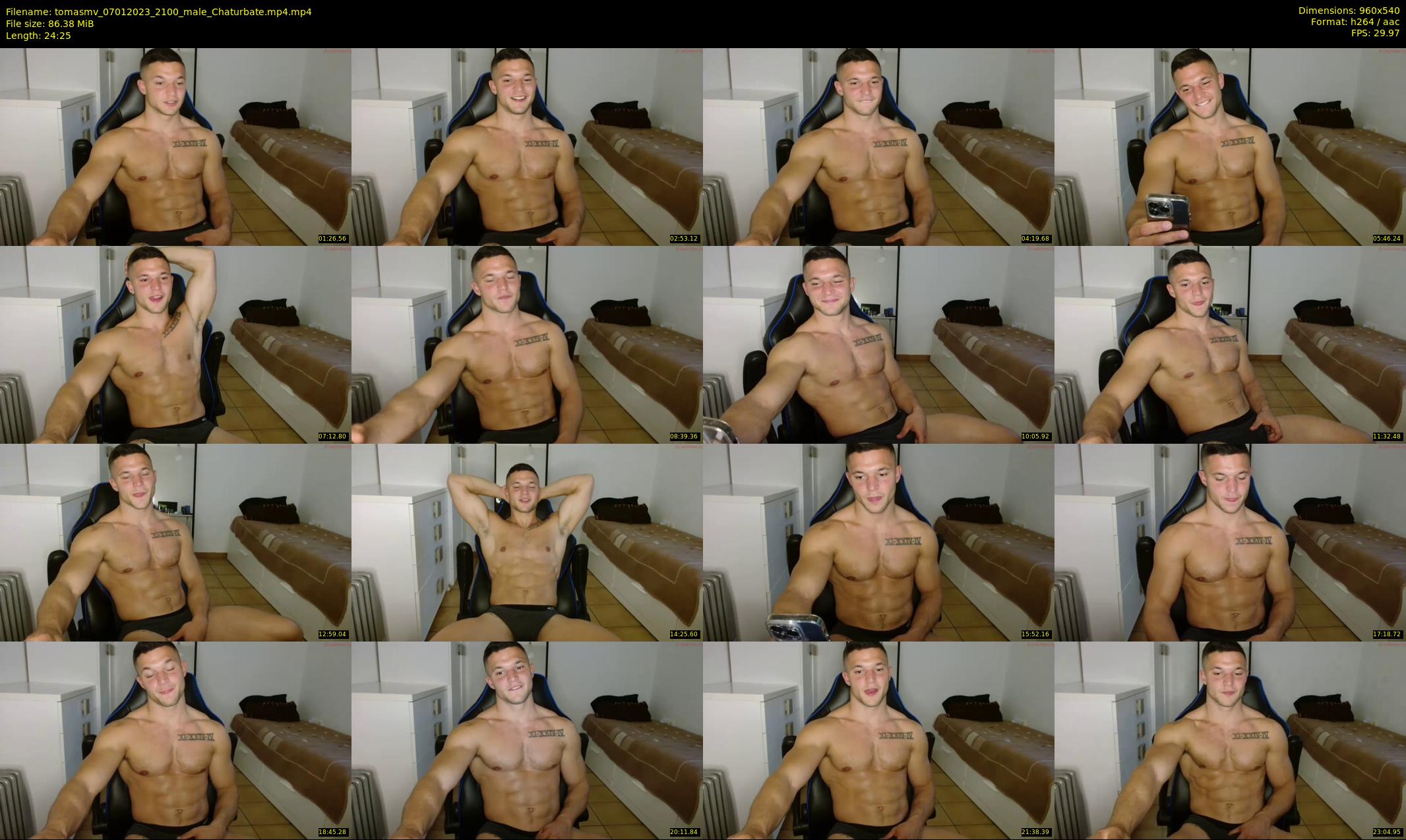 tomasmv — 25 minute Chaturbate male cam show recording, 480p, Jan 7, 2023