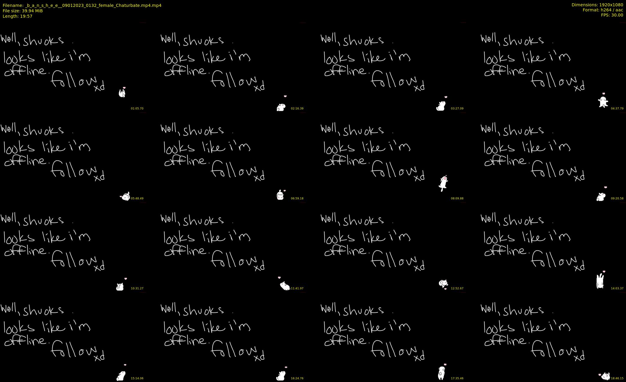 _b_a_n_s_h_e_e_ — 20 minute Chaturbate female cam show recording, 1080p, Jan 9, 2023