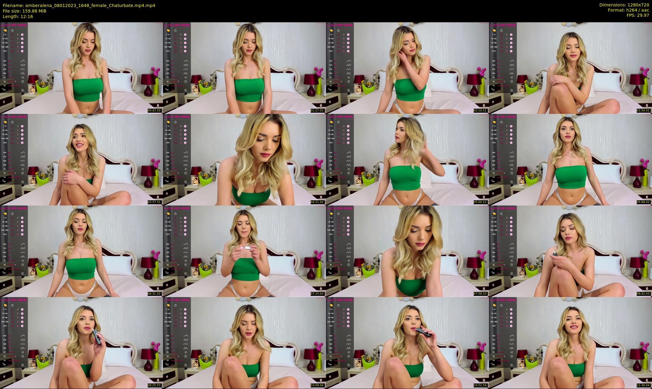 amberalena — 13 minute Chaturbate female cam show recording, 720p, Jan 8, 2023