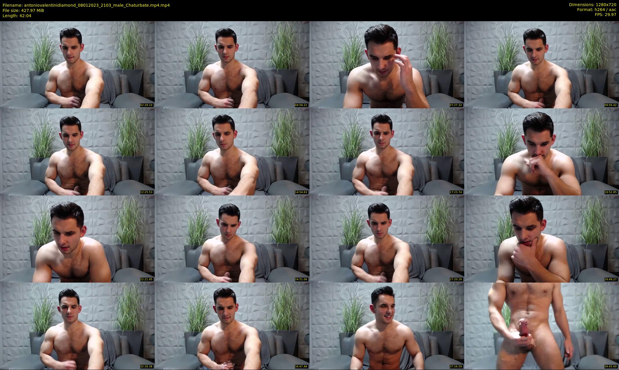 antoniovalentinidiamond — 43 minute Chaturbate male cam show recording, 720p, Jan 8, 2023