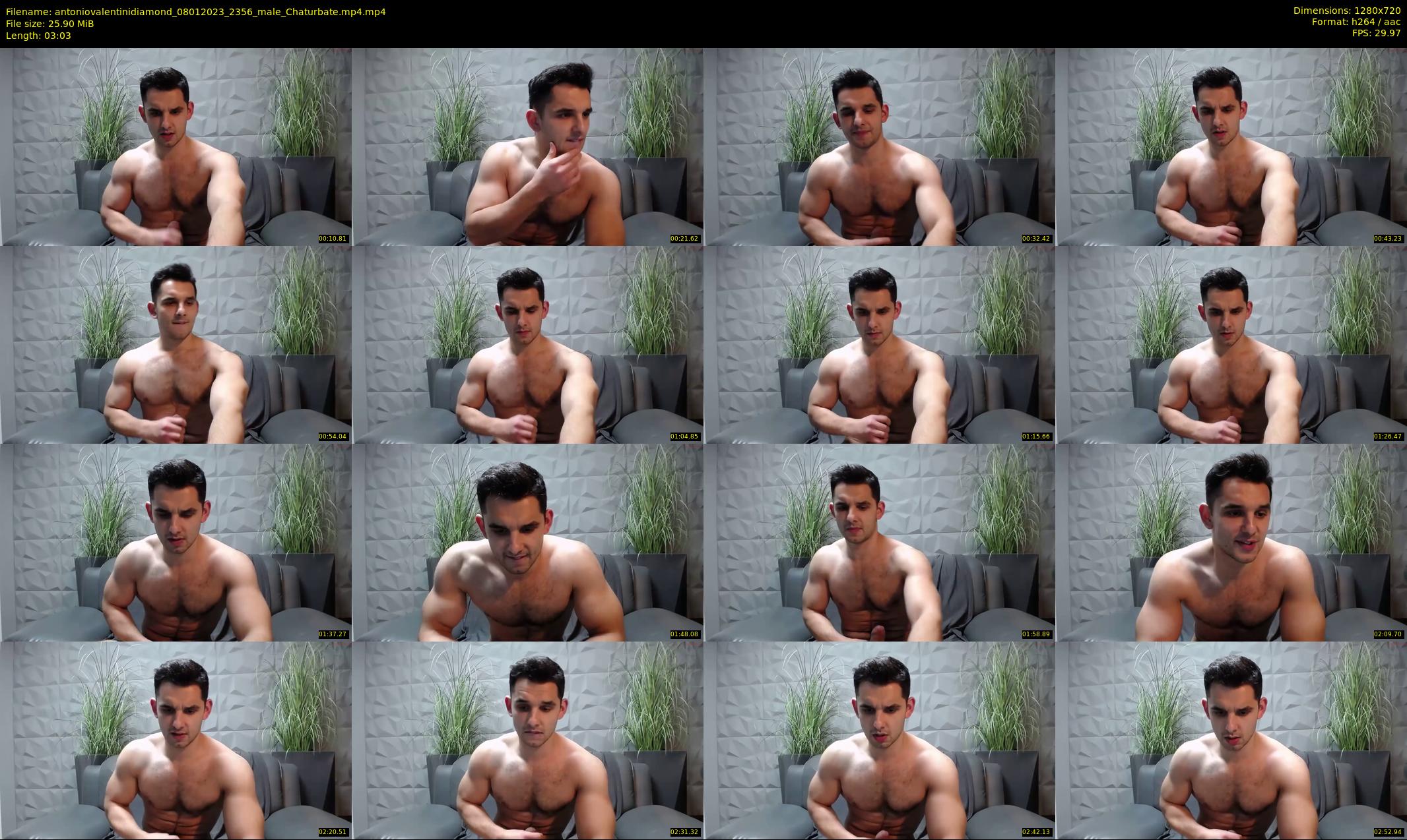 antoniovalentinidiamond — 4 minute Chaturbate male cam show recording, 720p, Jan 8, 2023