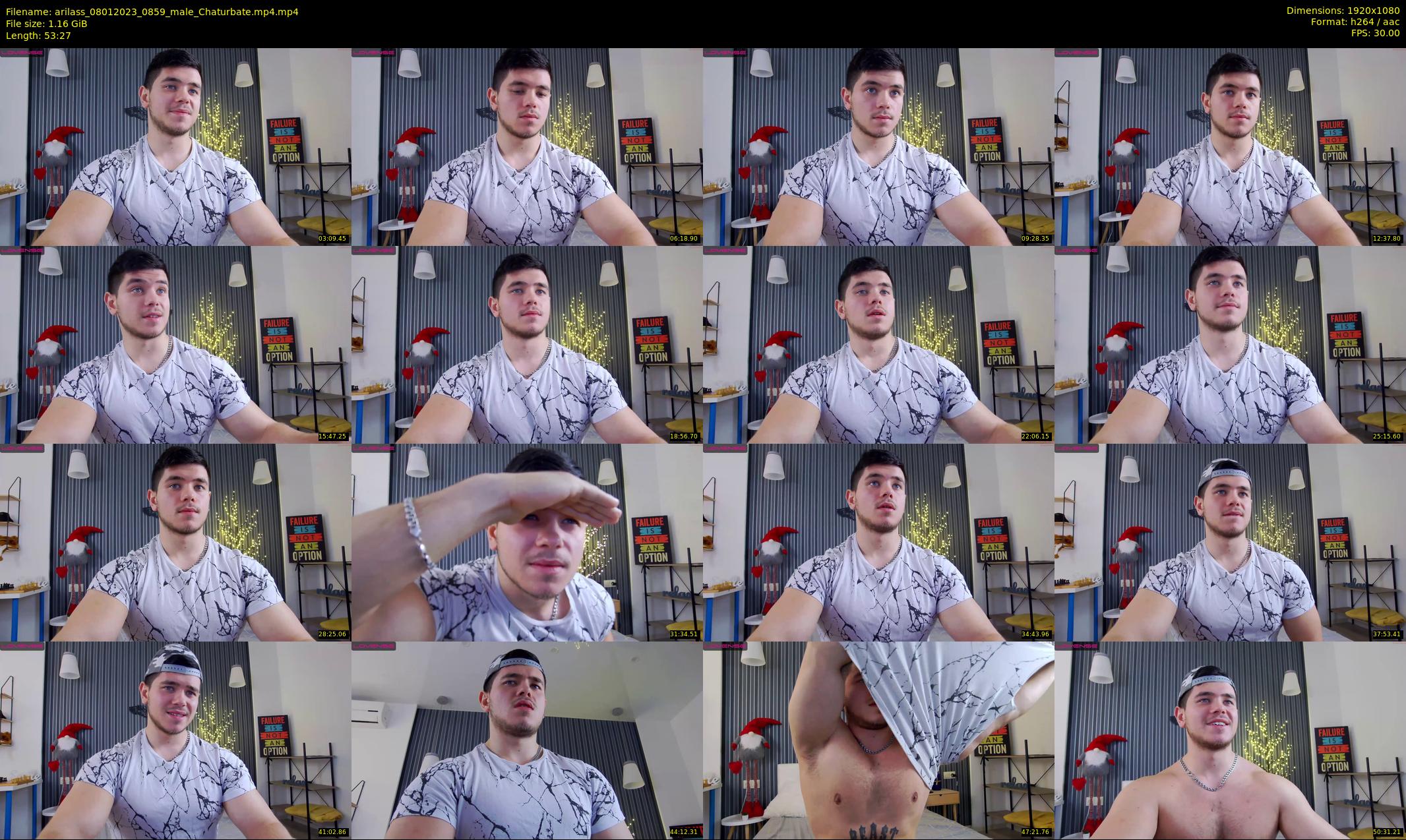 arilass — 54 minute Chaturbate male cam show recording, 1080p, Jan 8, 2023