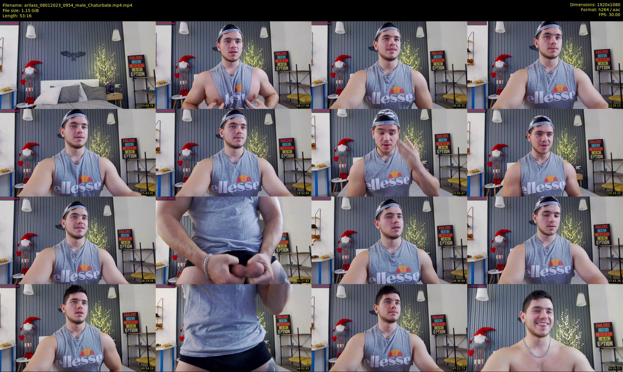 arilass — 54 minute Chaturbate male cam show recording, 1080p, Jan 8, 2023