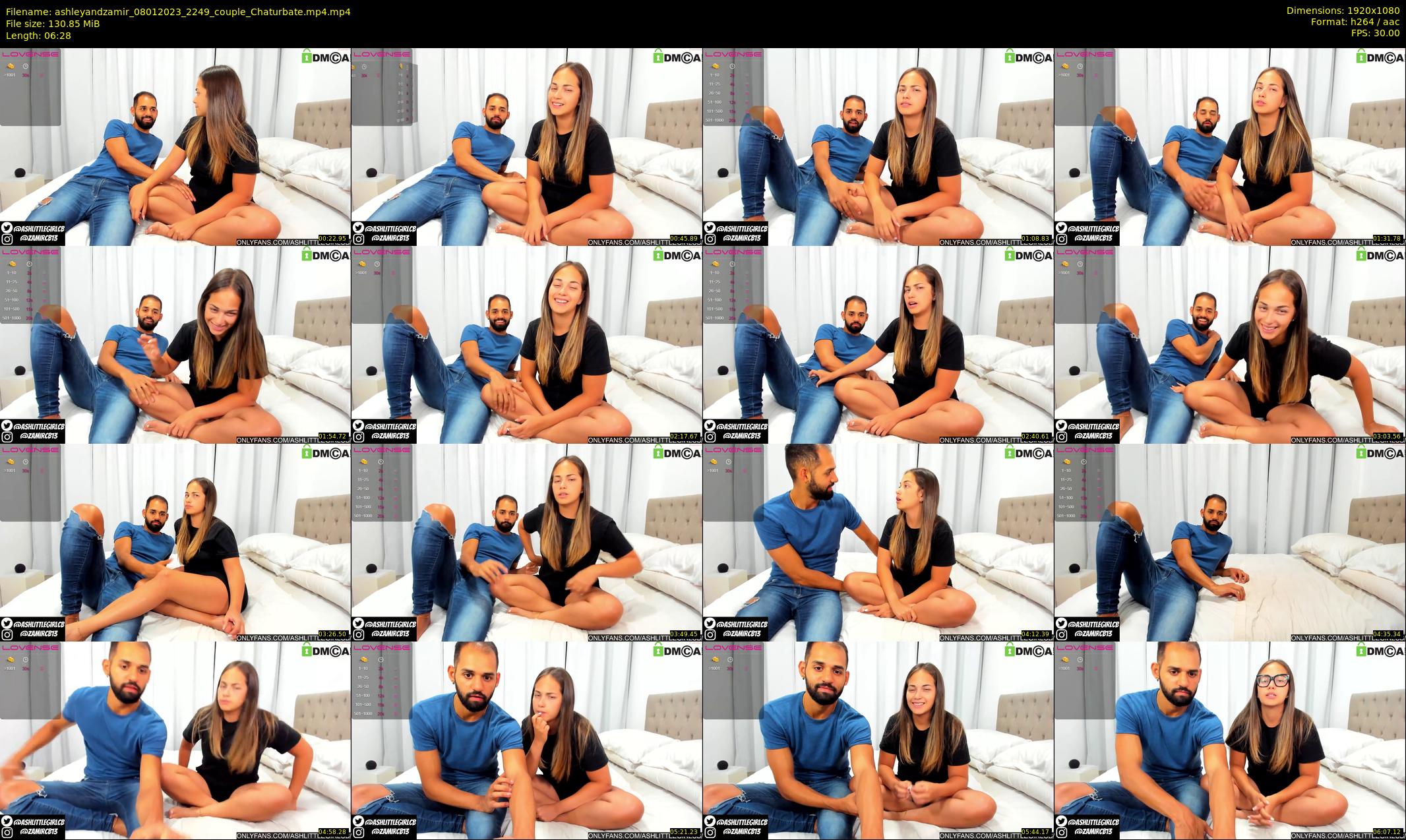 ashleyandzamir — 7 minute Chaturbate couple cam show recording, 1080p, Jan 8, 2023
