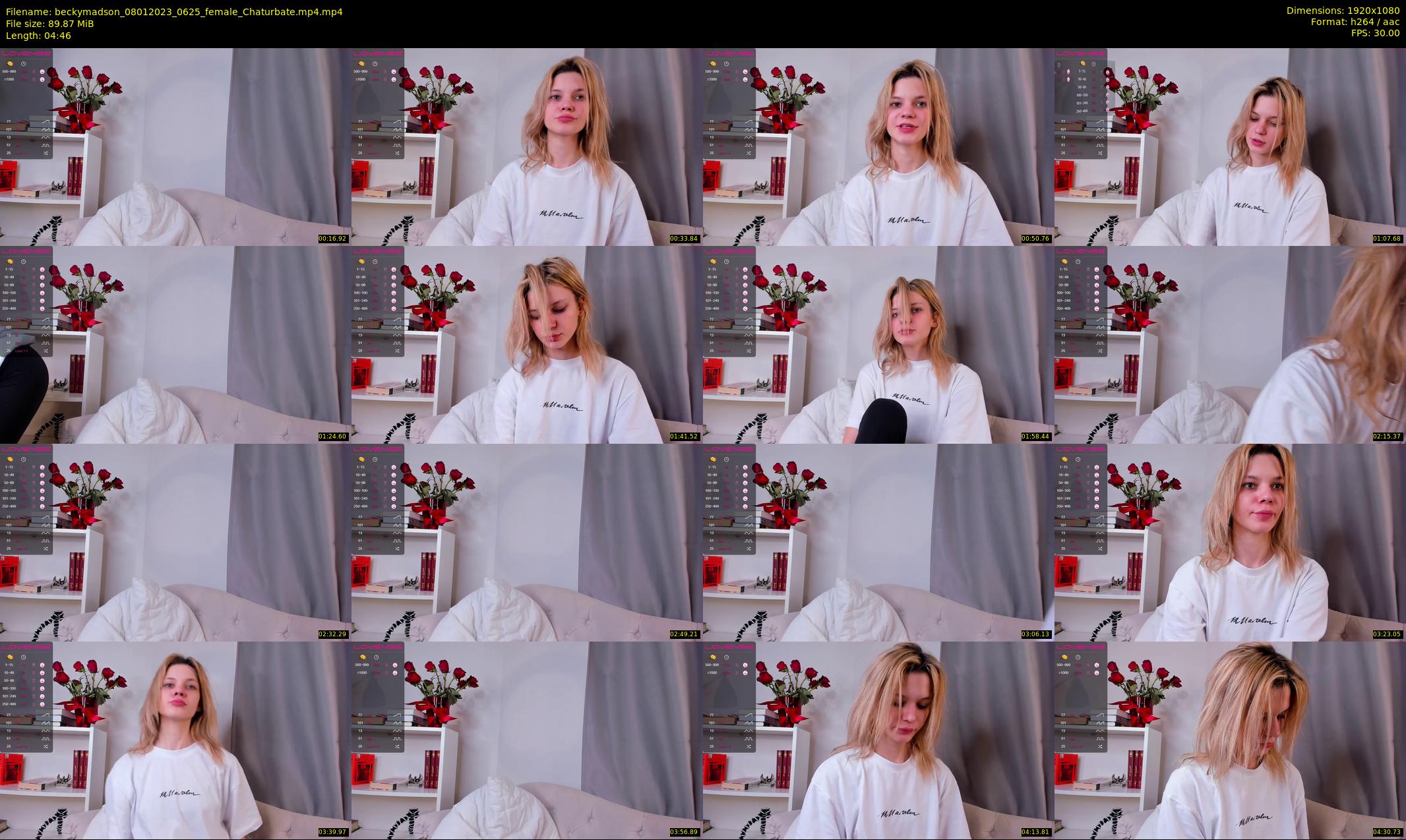 beckymadson — 5 minute Chaturbate female cam show recording, 1080p, Jan 8, 2023