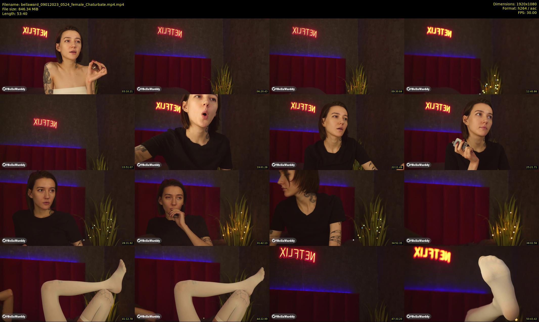 bellaward — 54 minute Chaturbate female cam show recording, 1080p, Jan 9, 2023
