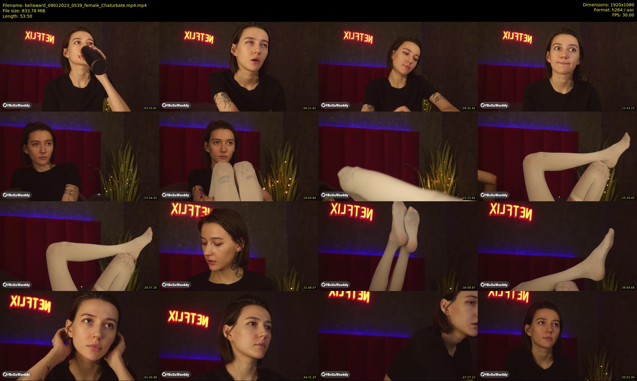 bellaward — 54 minute Chaturbate female cam show recording, 1080p, Jan 9, 2023
