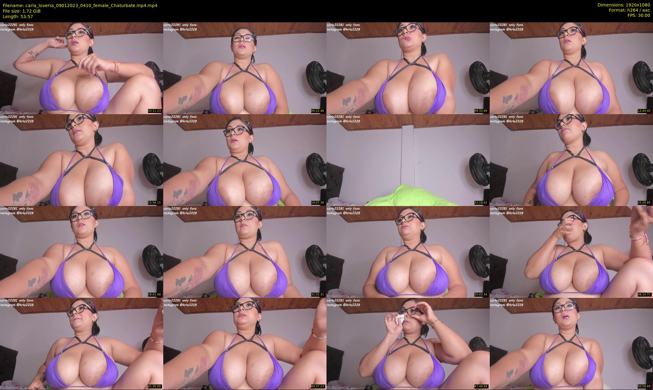 carla_loverss — 54 minute Chaturbate female cam show recording, 1080p, Jan 9, 2023