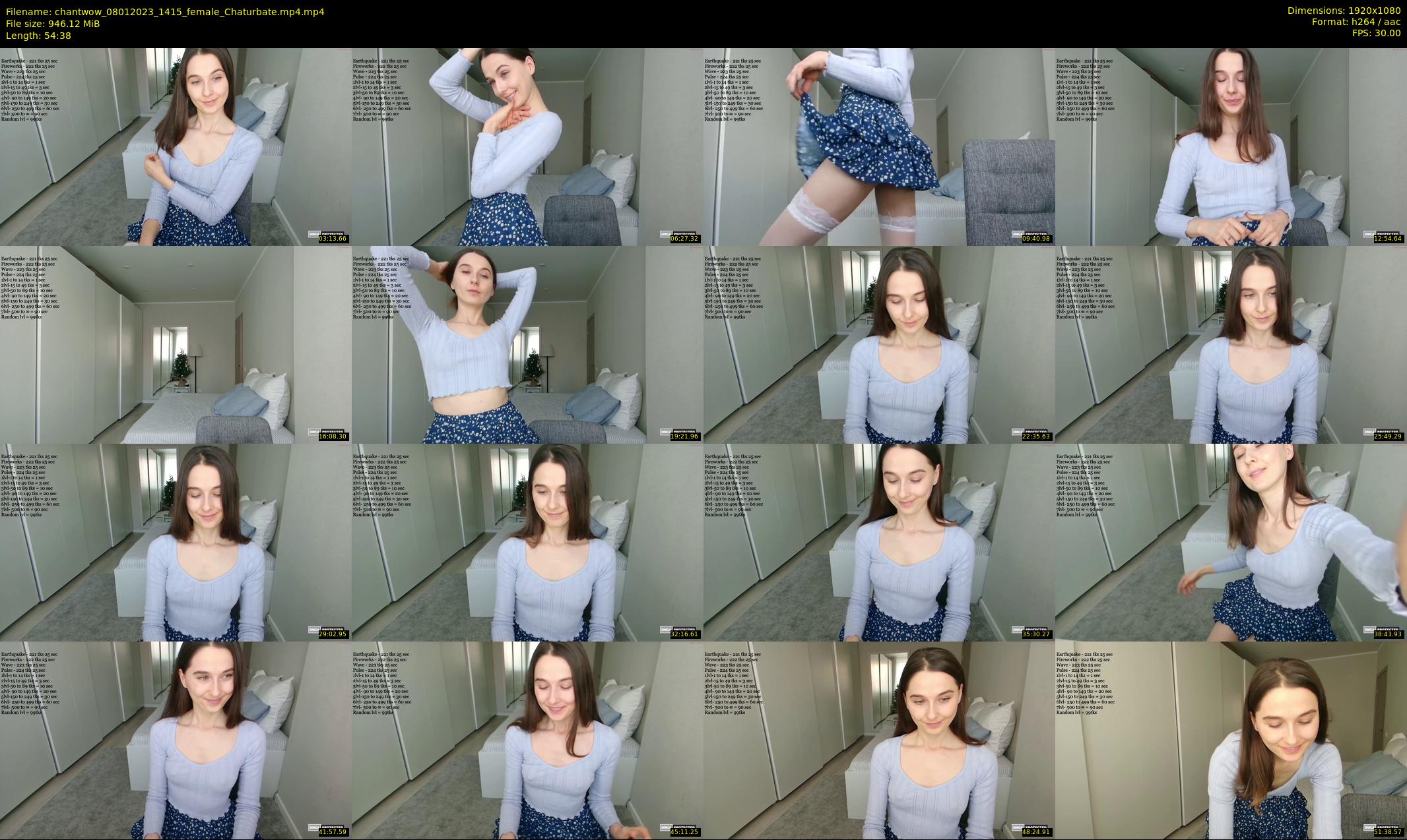 chantwow — 55 minute Chaturbate female cam show recording, 1080p, Jan 8, 2023