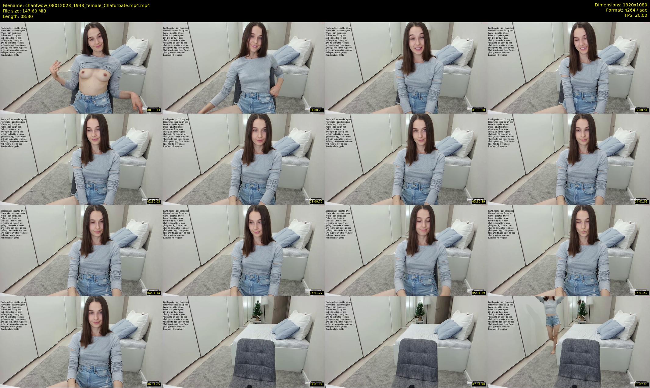 chantwow — 9 minute Chaturbate female cam show recording, 1080p, Jan 8, 2023