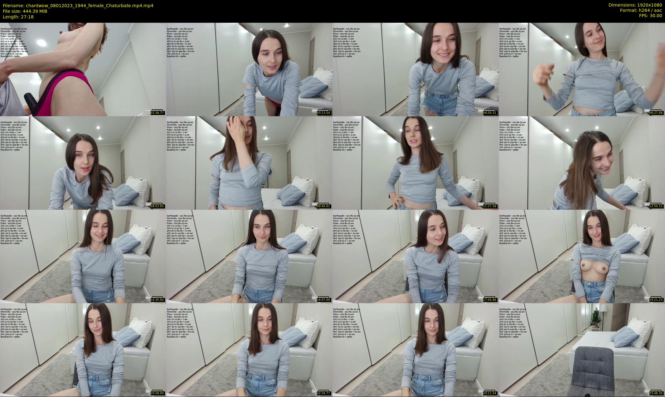 chantwow — 28 minute Chaturbate female cam show recording, 1080p, Jan 8, 2023