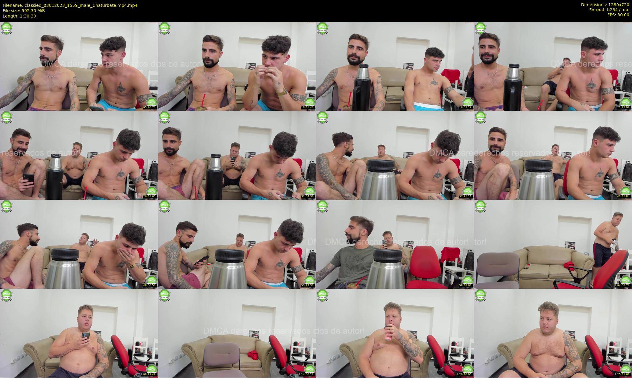 classied — 91 minute Chaturbate male cam show recording, 720p, Jan 3, 2023