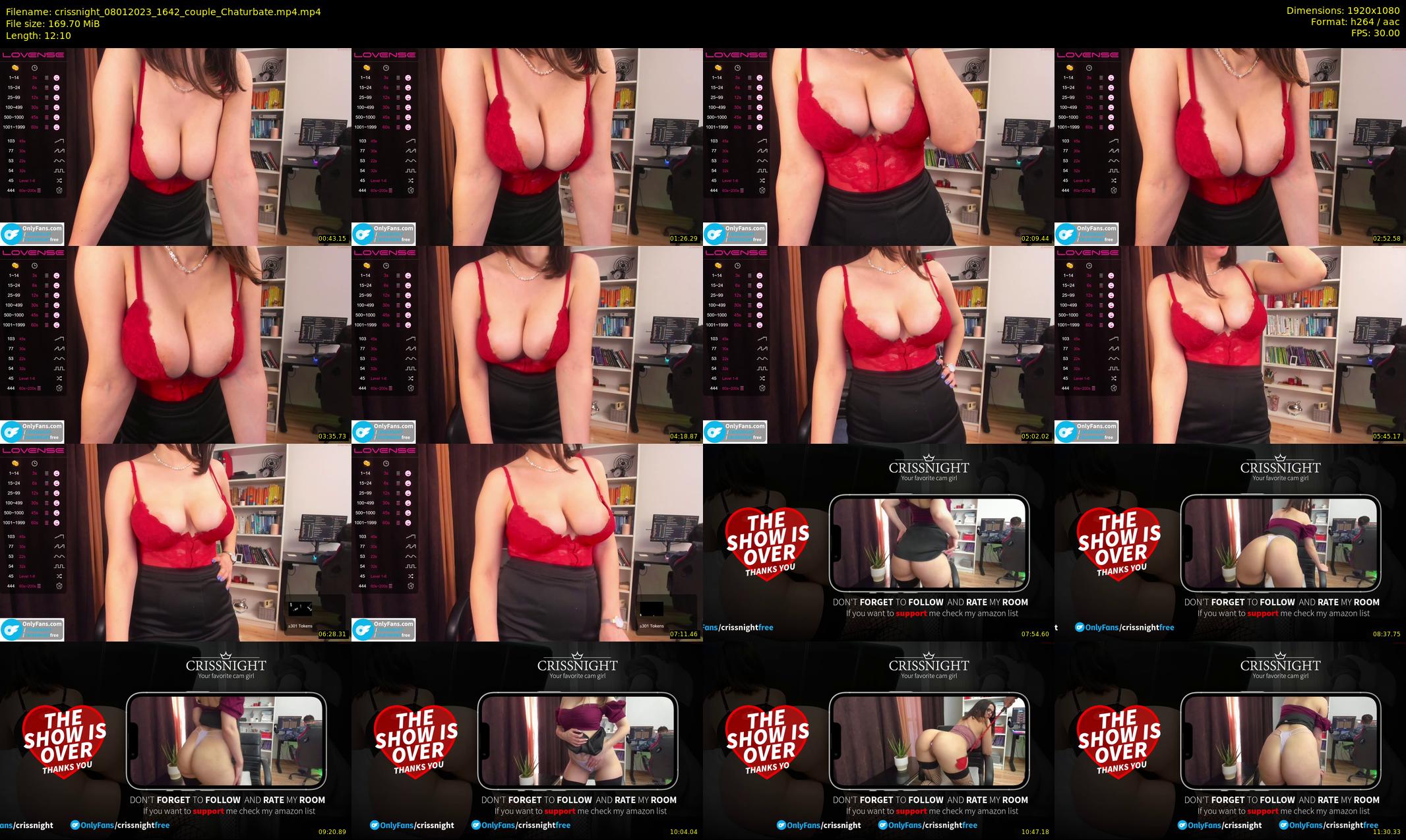 crissnight — 13 minute Chaturbate female cam show recording, 1080p, Jan 8, 2023