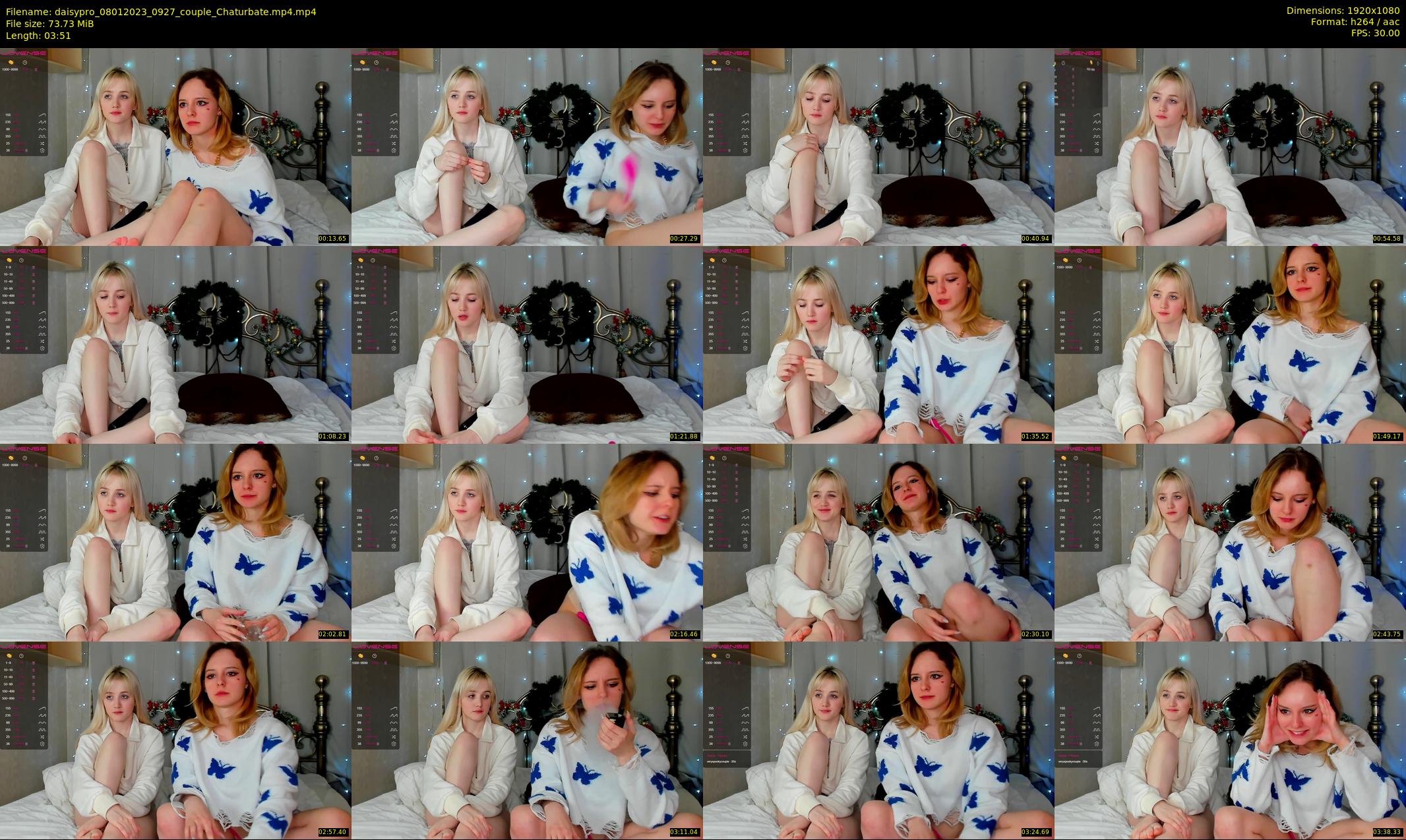 daisypro — 4 minute Chaturbate couple cam show recording, 1080p, Jan 8, 2023
