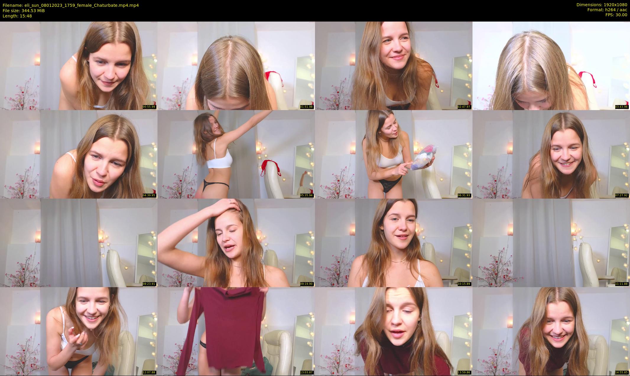 eli_sun — 16 minute Chaturbate female cam show recording, 1080p, Jan 8, 2023