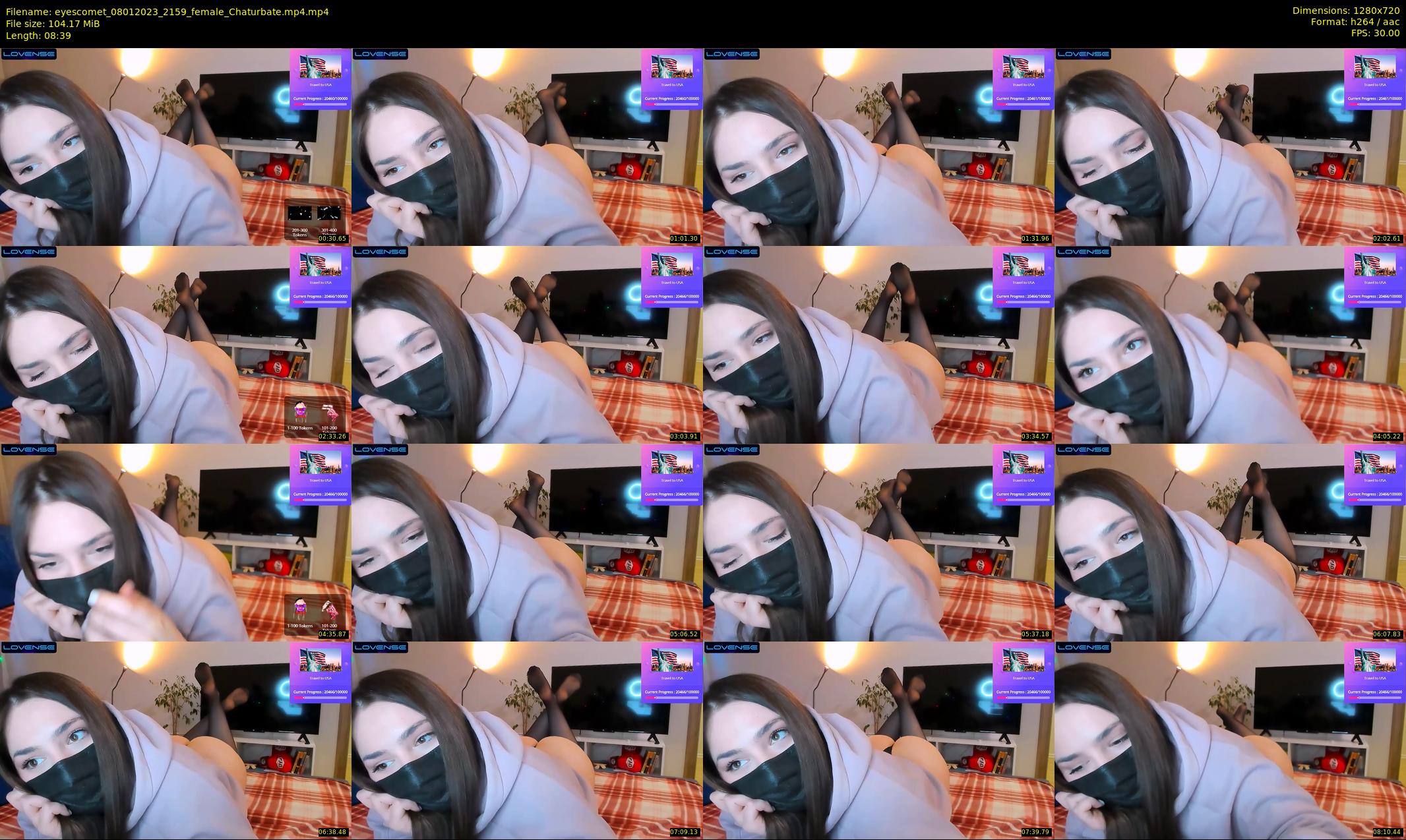 eyescomet — 9 minute Chaturbate female cam show recording, 720p, Jan 8, 2023