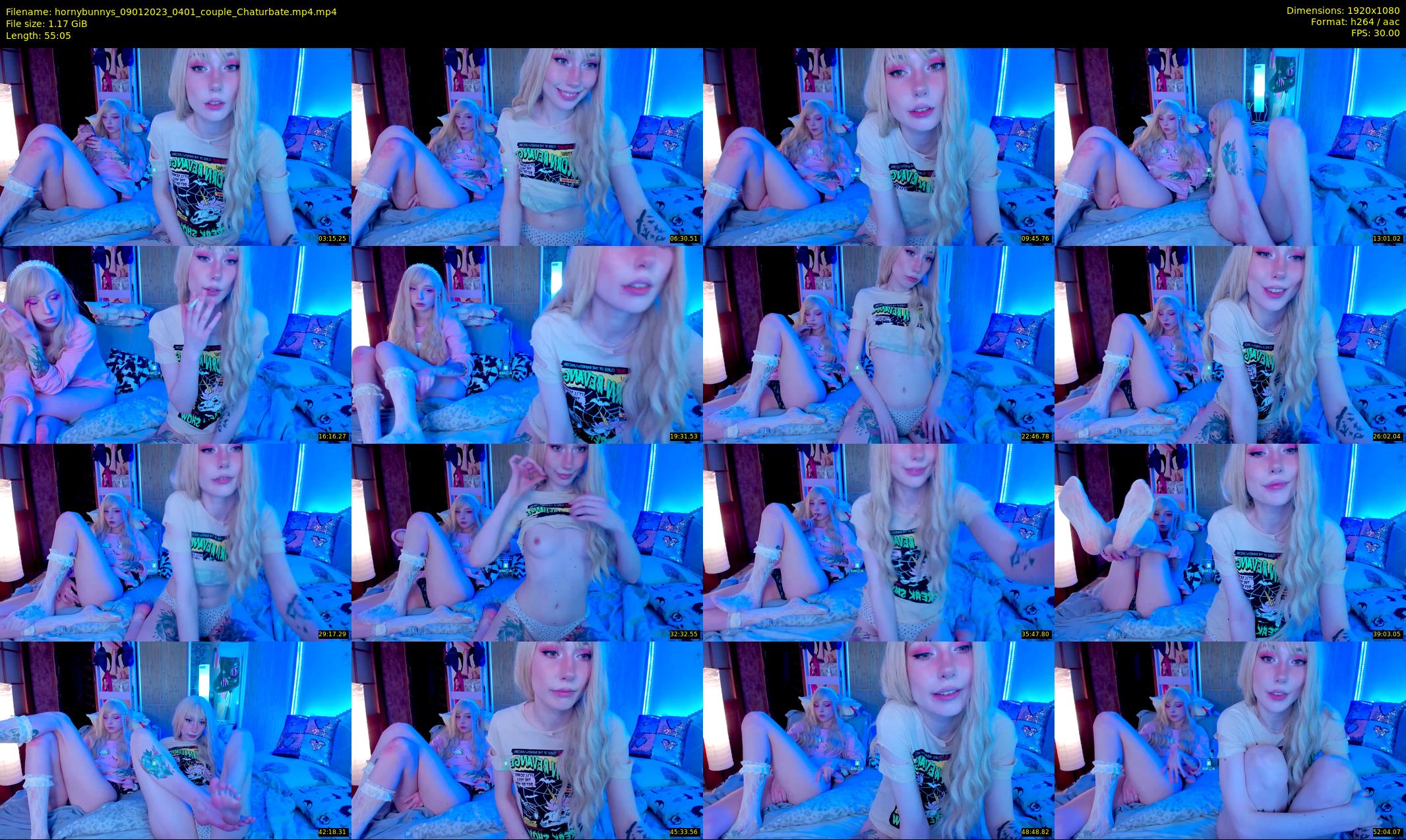 hornybunnys — 56 minute Chaturbate couple cam show recording, 1080p, Jan 9, 2023