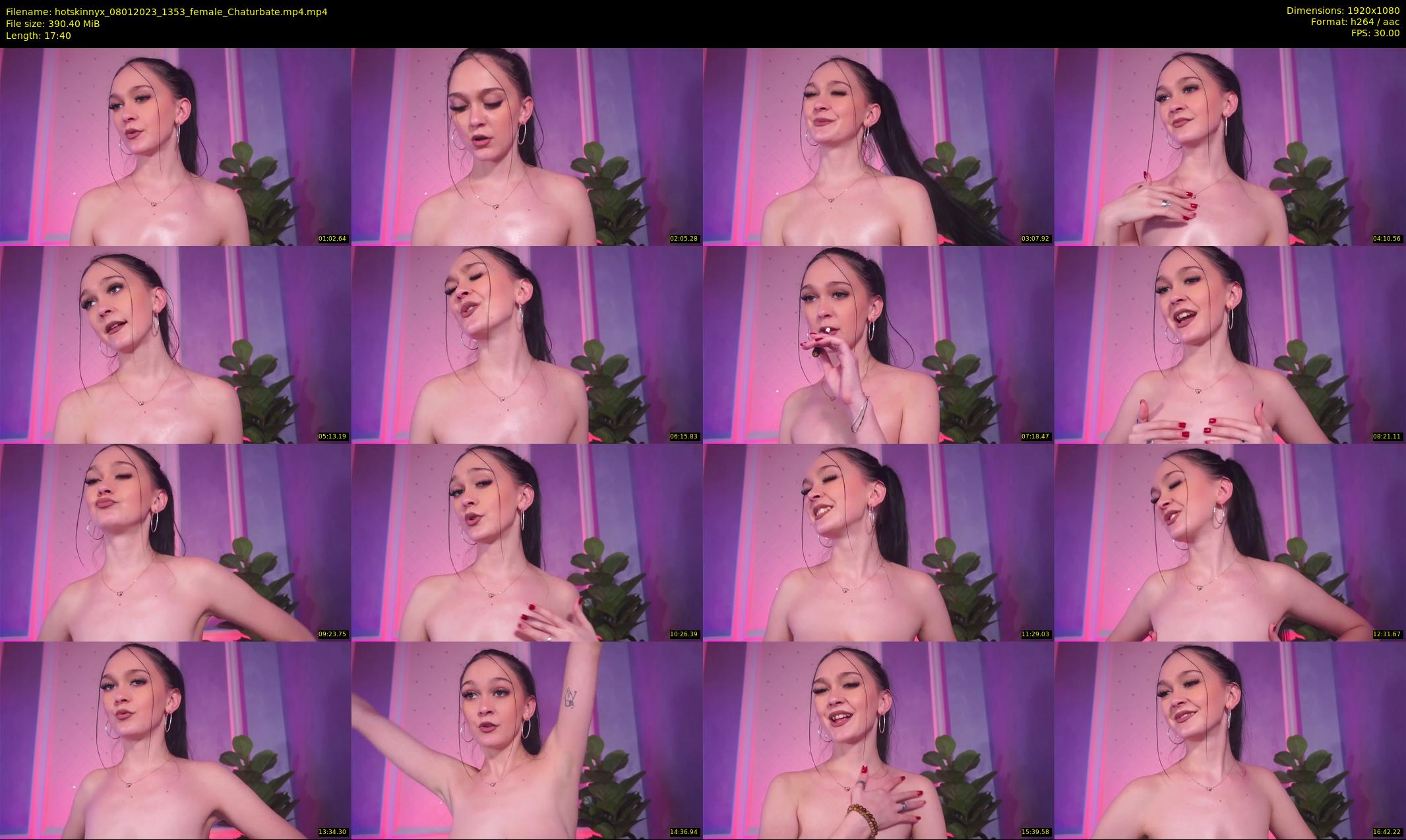 hotskinnyx — 18 minute Chaturbate female cam show recording, 1080p, Jan 8, 2023