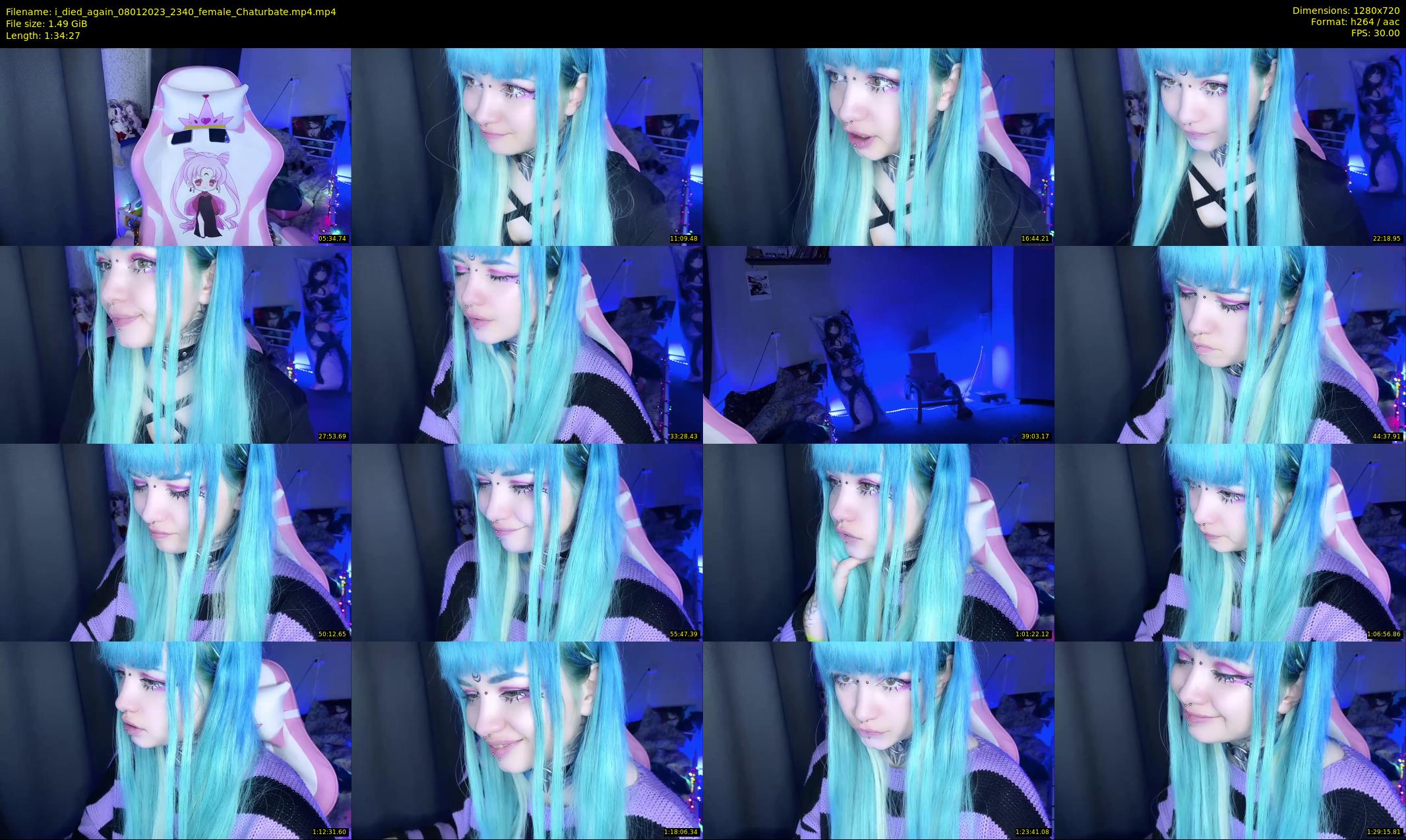 i_died_again — 95 minute Chaturbate female cam show recording, 720p, Jan 8, 2023