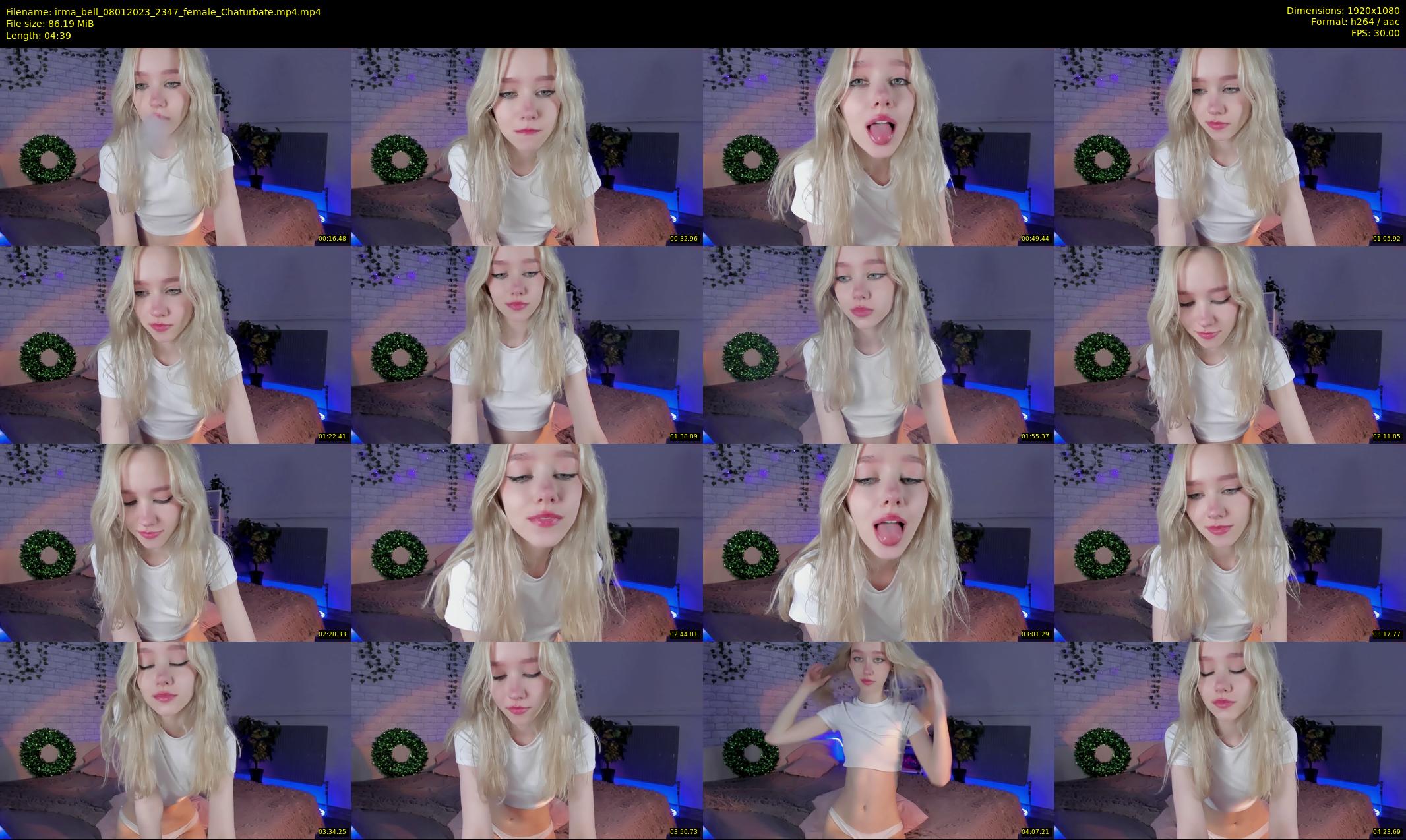 irma_bell — 5 minute Chaturbate female cam show recording, 1080p, Jan 8, 2023